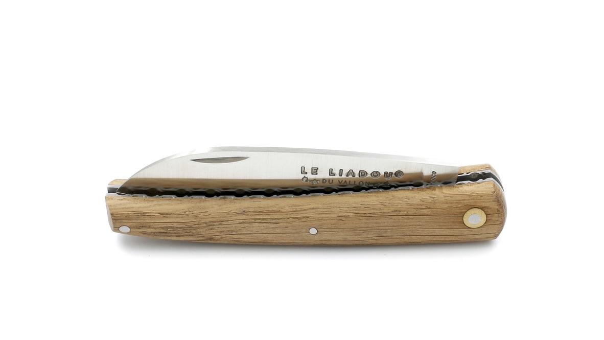 780DFF83-F20E-49EE-B63C-F8F9F2AD4E26_1_105_c Liadou du Vallon® PETIT guillochiert  Winzermesser Fasseiche 10,5 cm