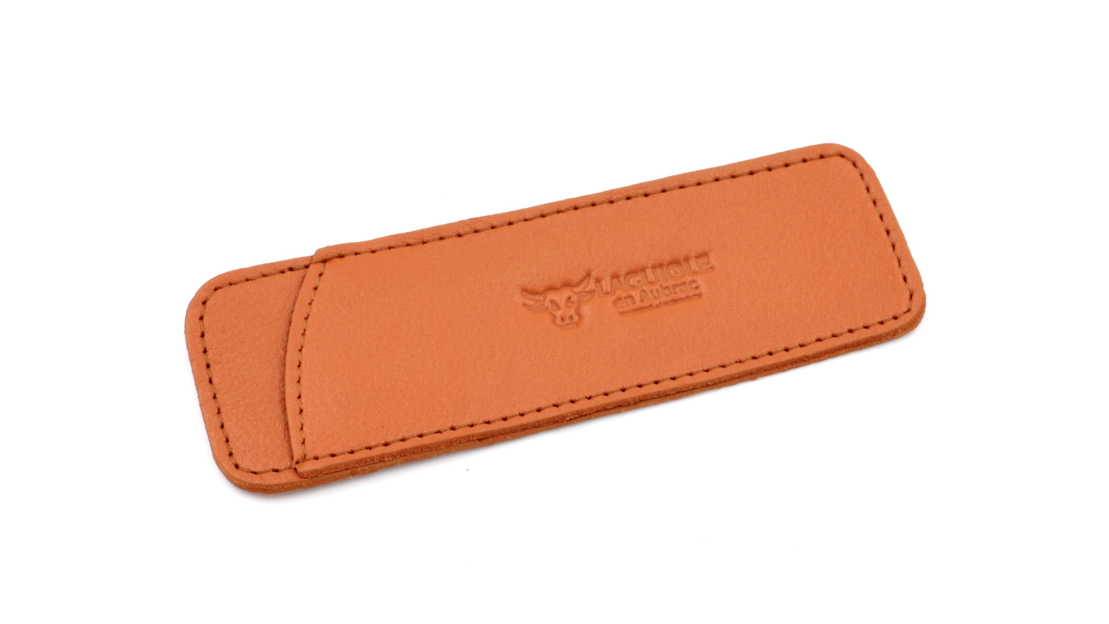 5B91ED8A-B3CE-4371-AA95-C9FDD7C7666D_1_201_a LAGUIOLE en Aubrac Taschen-Etui/Steck-Etui vollnarbiges Leder orange 12 cm