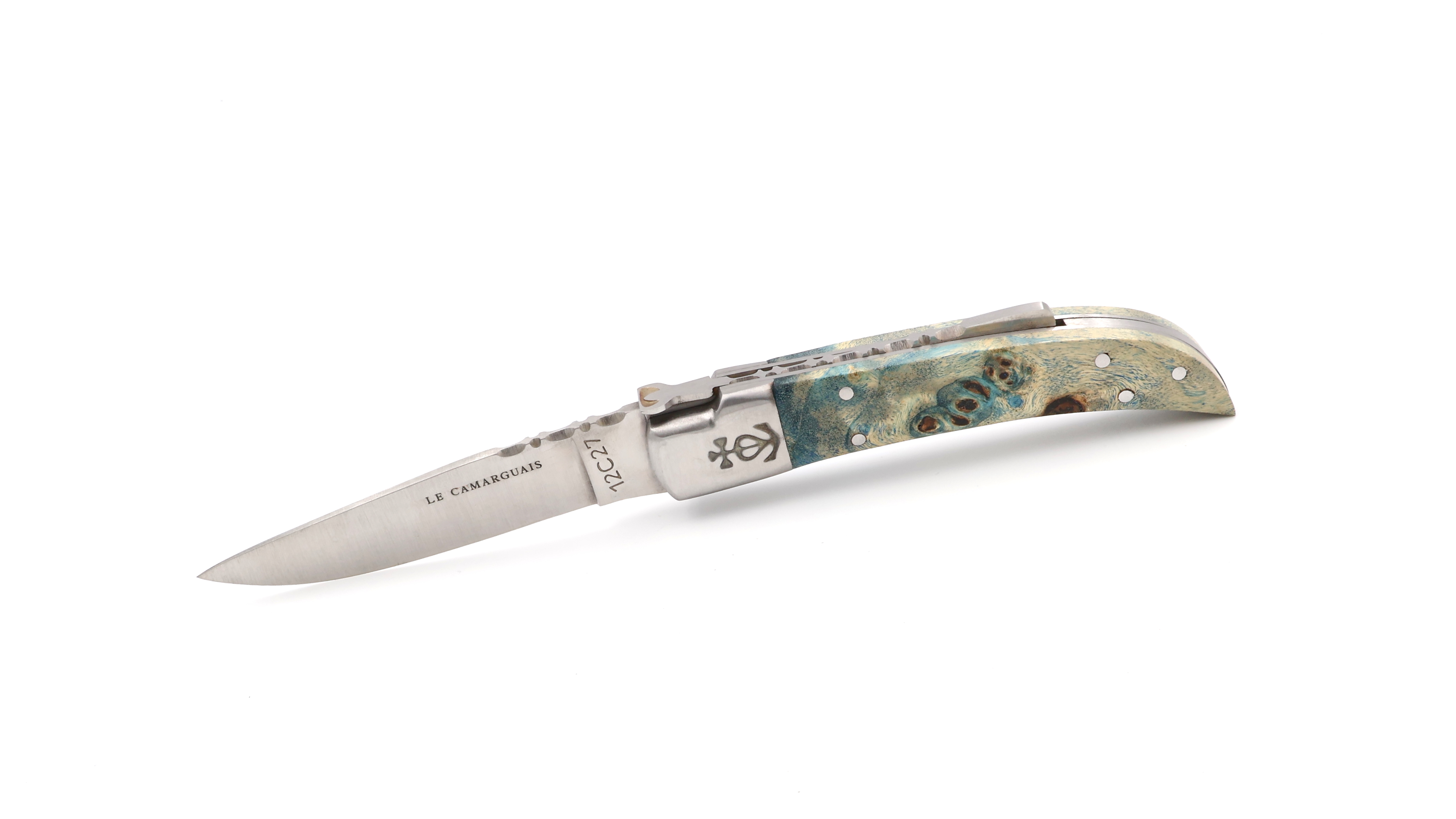 Le Camarguais knife poplar burlwood 10 cm