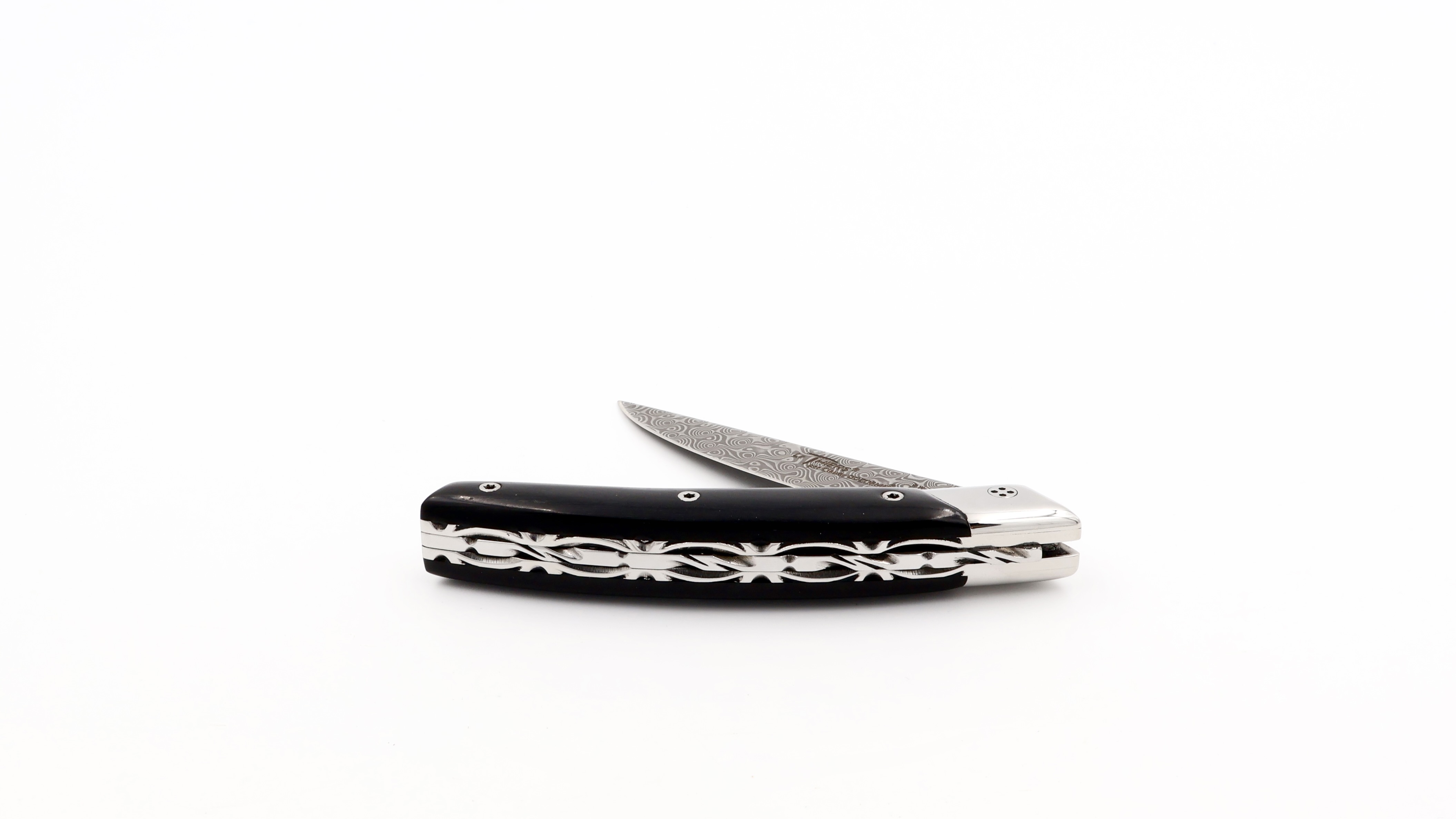 Claud DOZORME Thiersknife RLT ebony stainless damascus blade Claud DOZORME Thiersknife RLT ebony stainless damascus blade