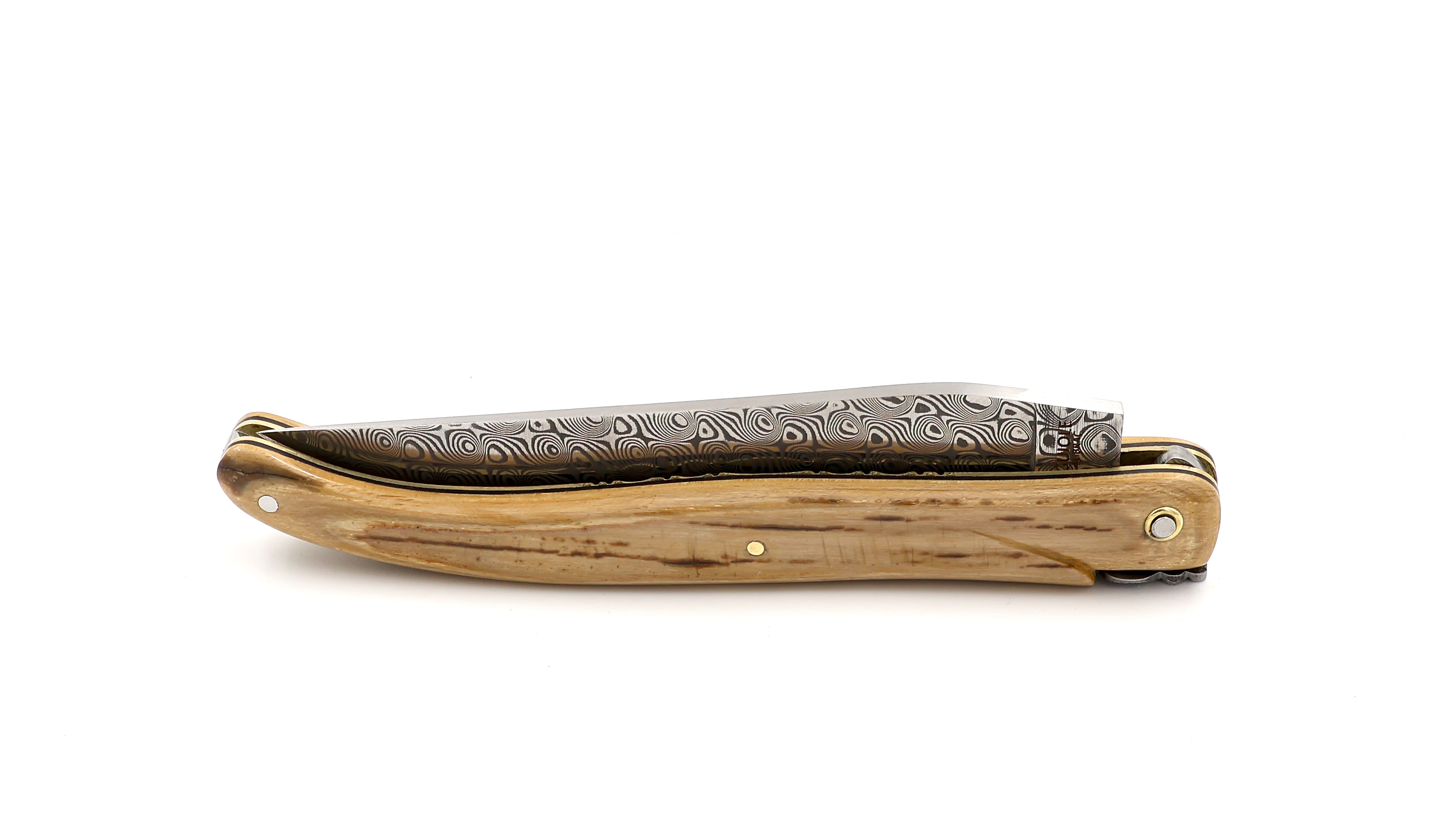 Laguiole en Aubrac Modell ECLIPSE DSC® Rosendamast Mammutelfenbein 12 cm