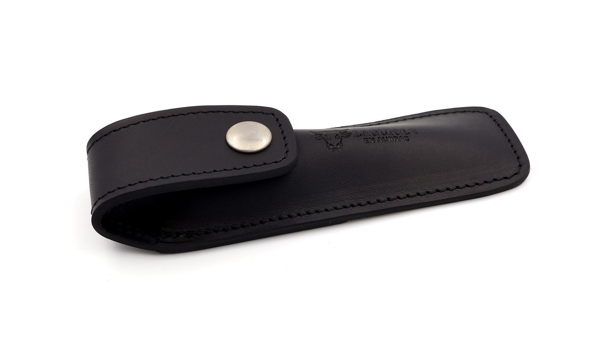 LAGUIOLE en Aubrac Leder-Holster DROIT 13 cm schwarz