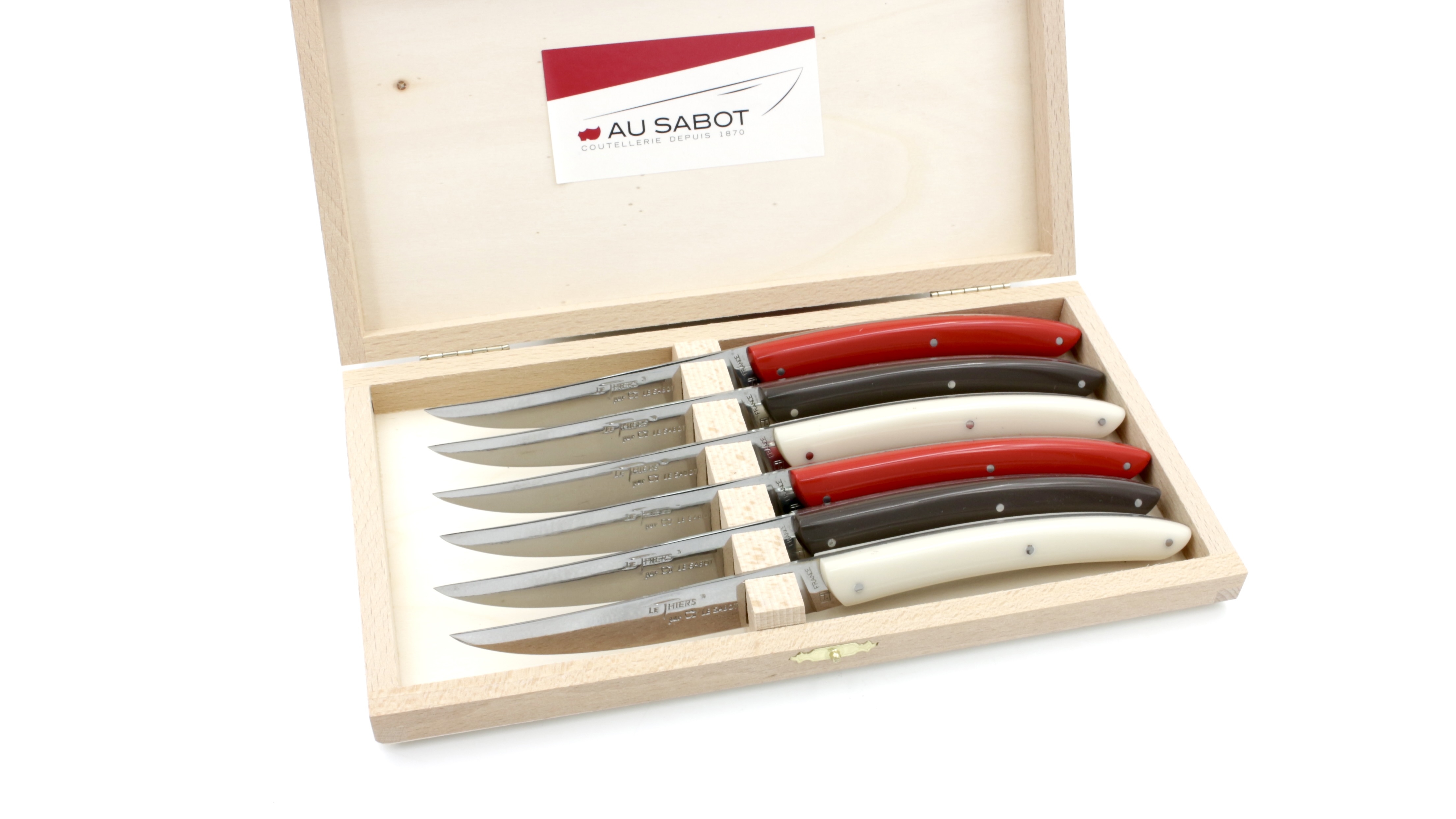 AU SABOT Thiers Steakmesser Set 6-teilig POM