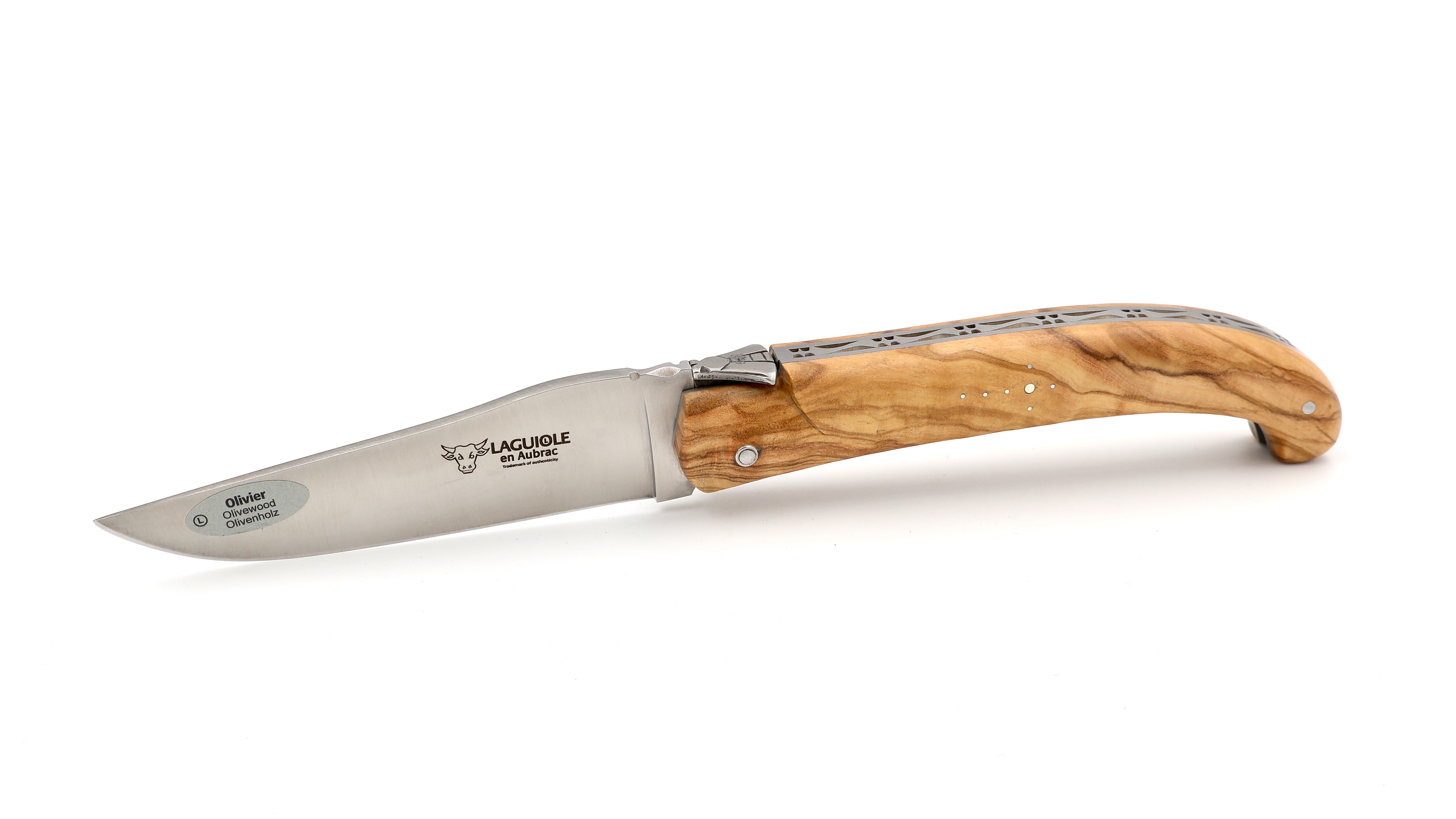 Laguiole en Aubrac TRAPPEUR hunting knife 14 cm olive wood