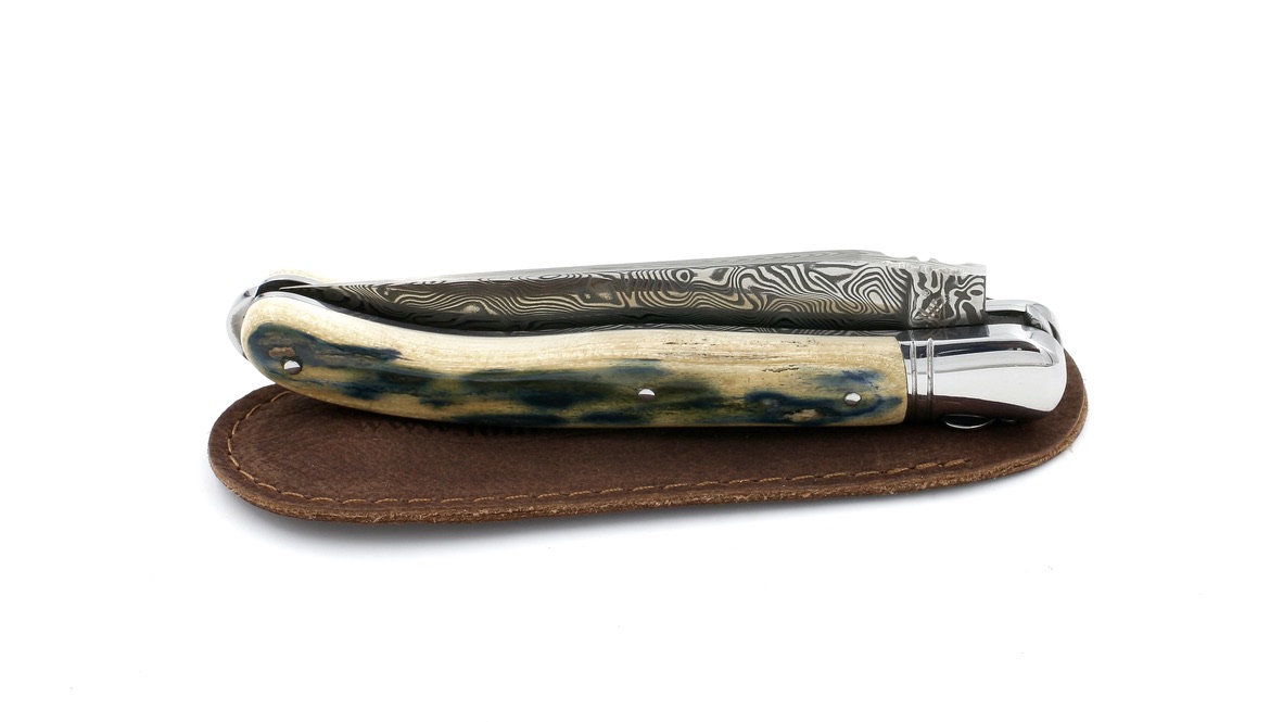 92F583FA-5FB3-4881-A868-D94686C2B7BA_1_105_c Fontenille Pataud Laguiole NATURE Exception blue mammoth ivory damascus blade 12 cm