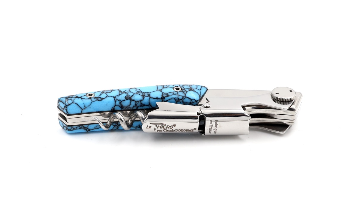 Claude DOZORME Thiers Sommeliermesser Türkisstein zweistufig