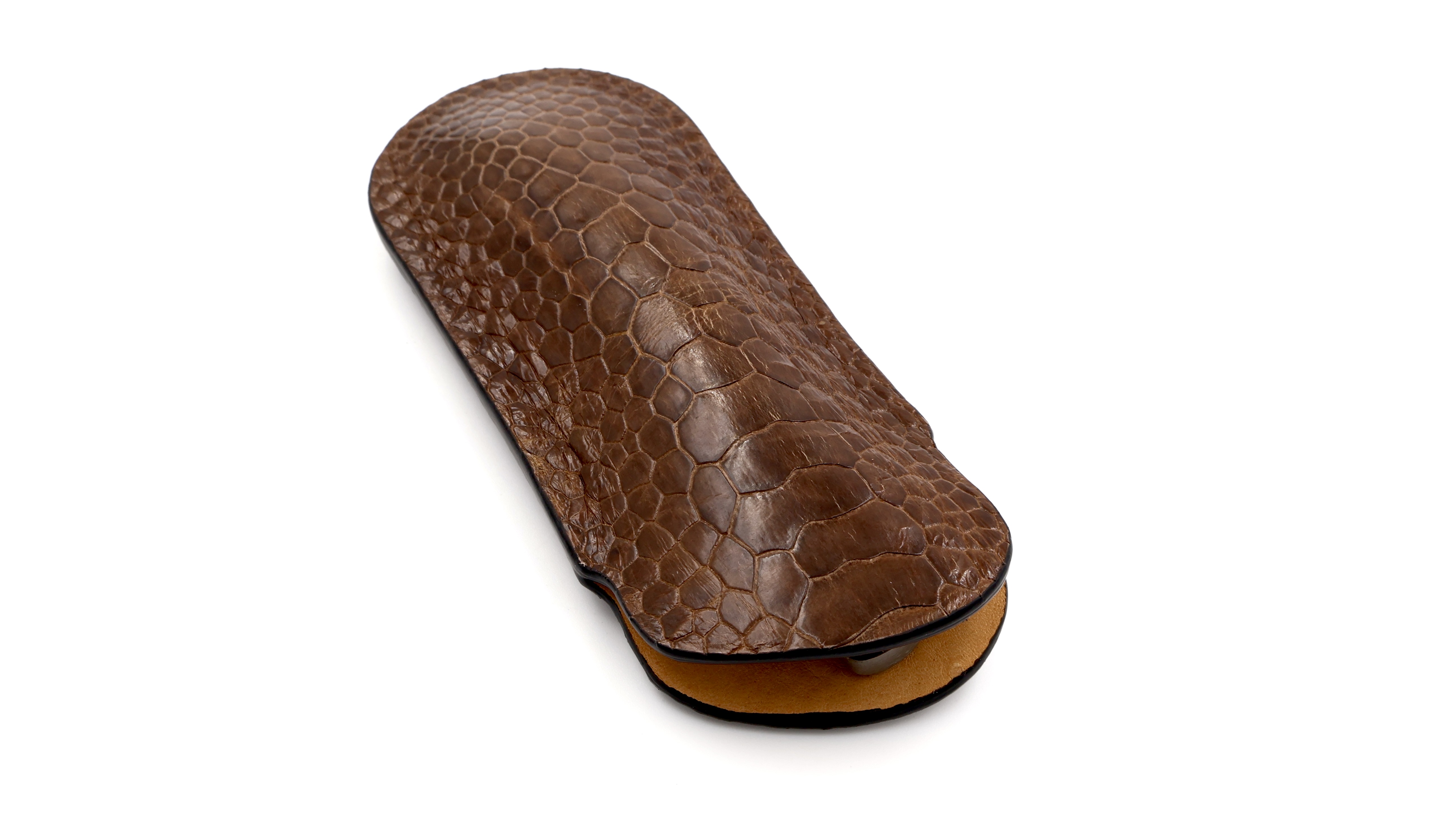 Atelier N°7 Stecketui Straussenbein Leder braun 14,5 cm  Atelier N°7 Stecketui Straussenbein Leder braun 14,5 cm