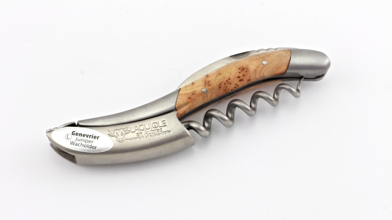 SOMWacholder-matt Laguiole en Aubrac Sommeliermesser Wacholder