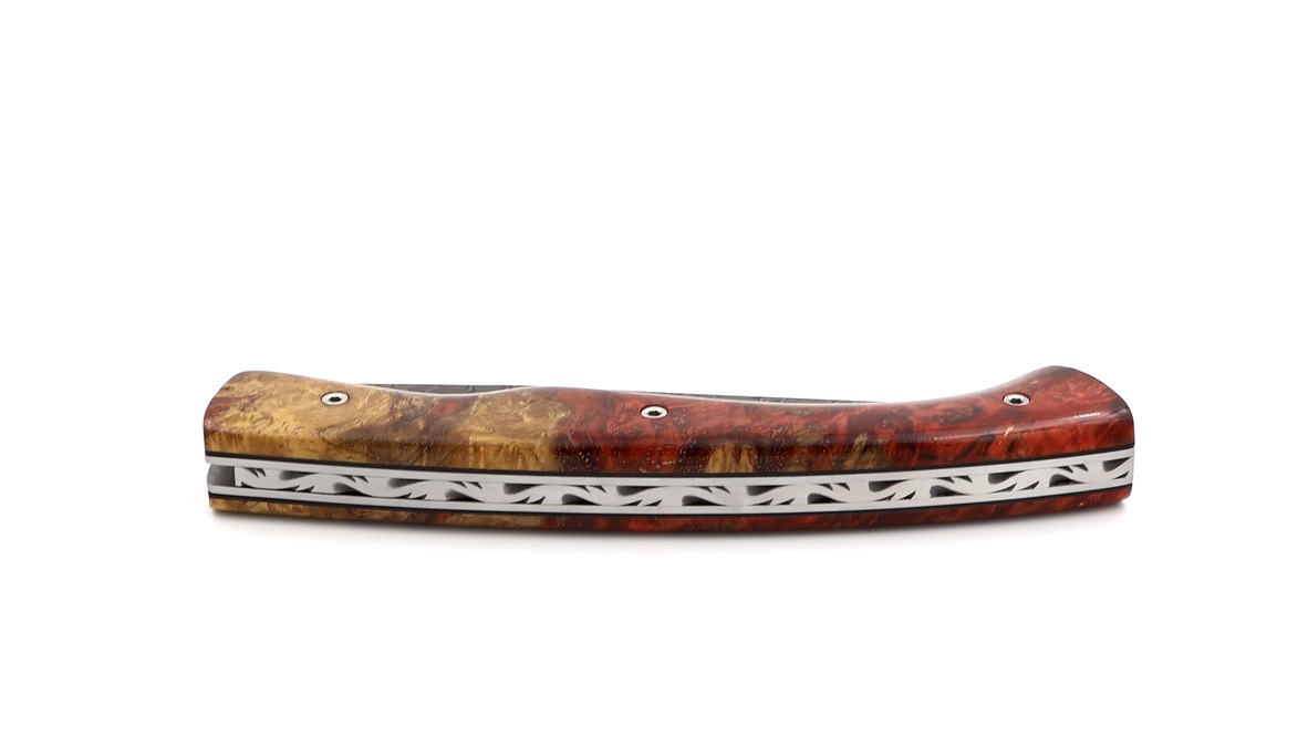 KLEOS Taschenmesser LYKOS Amboina Wurzelholz Damastklinge 