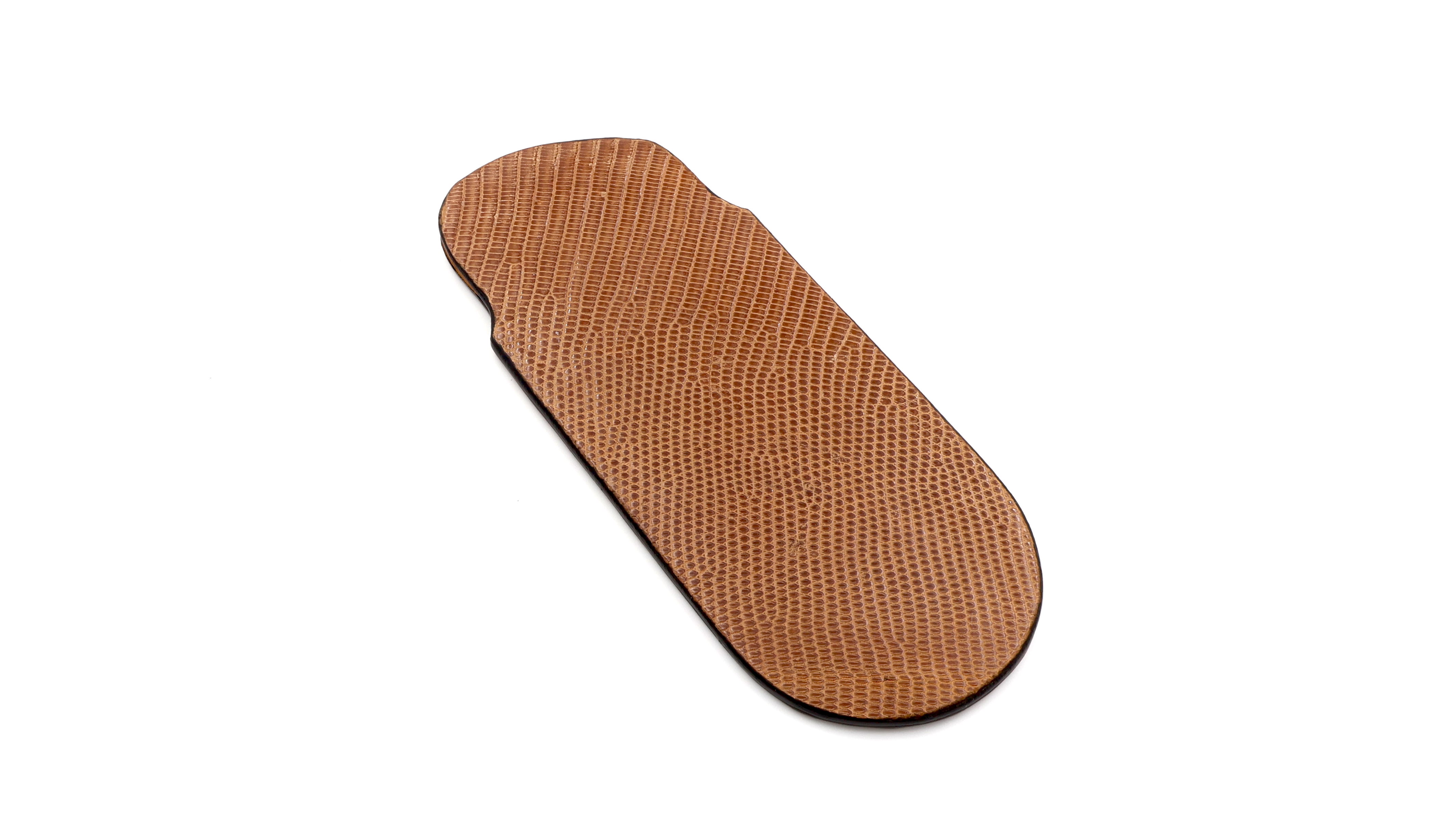 Atelier N°7 Stecketui Echsenleder camel braun 14,5 cm      