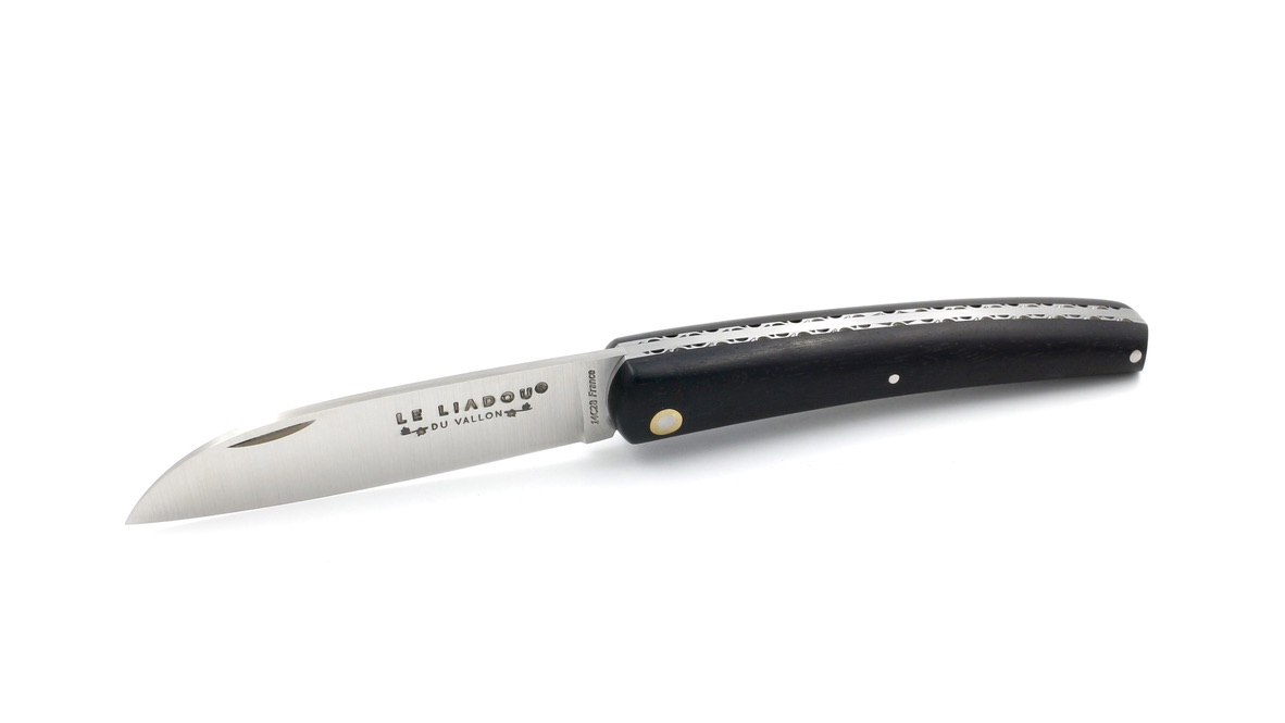 835C16B7-334F-403B-859A-6567C3A2902A_1_105_c Liadou du Vallon® PETIT guillochiert Winzermesser Ebenholz 10,5 cm