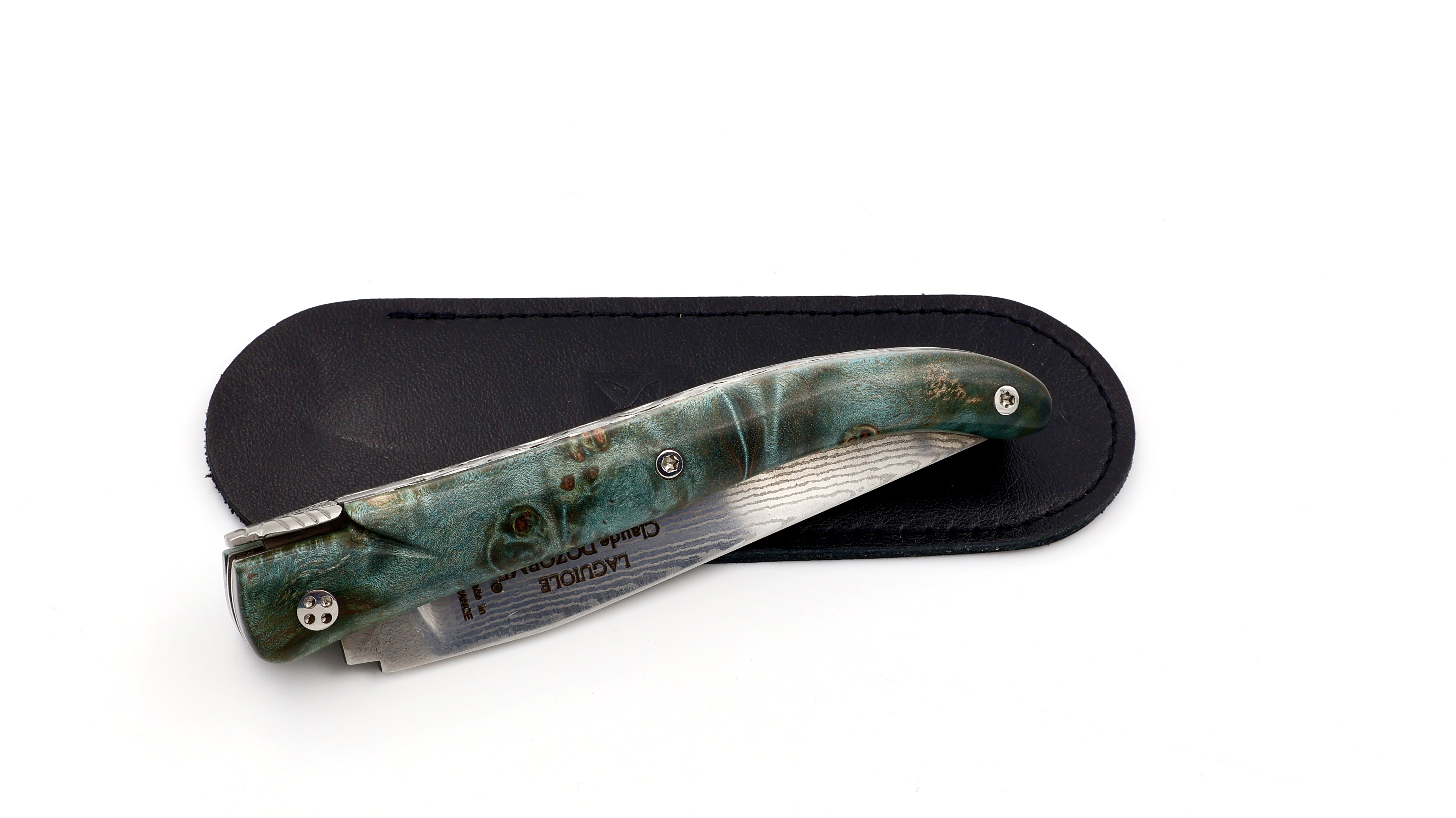 Claude DOZORME Laguiole Messer L'Atelier Ahornwurzel 12 cm VG10 Damastklinge 
