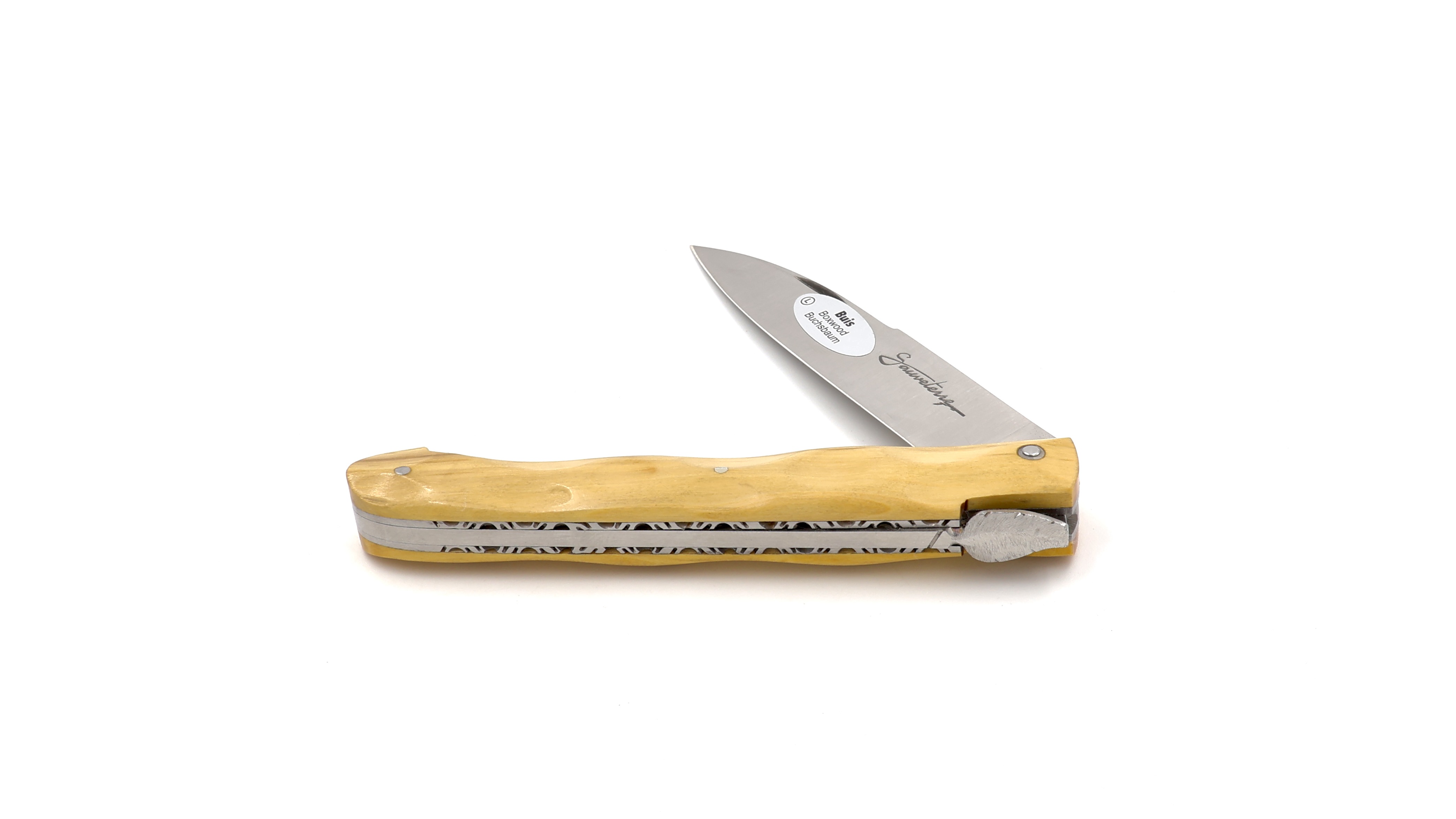 Sauveterre Messer Buchsbaum facettiert und guillochiert 11 cm  