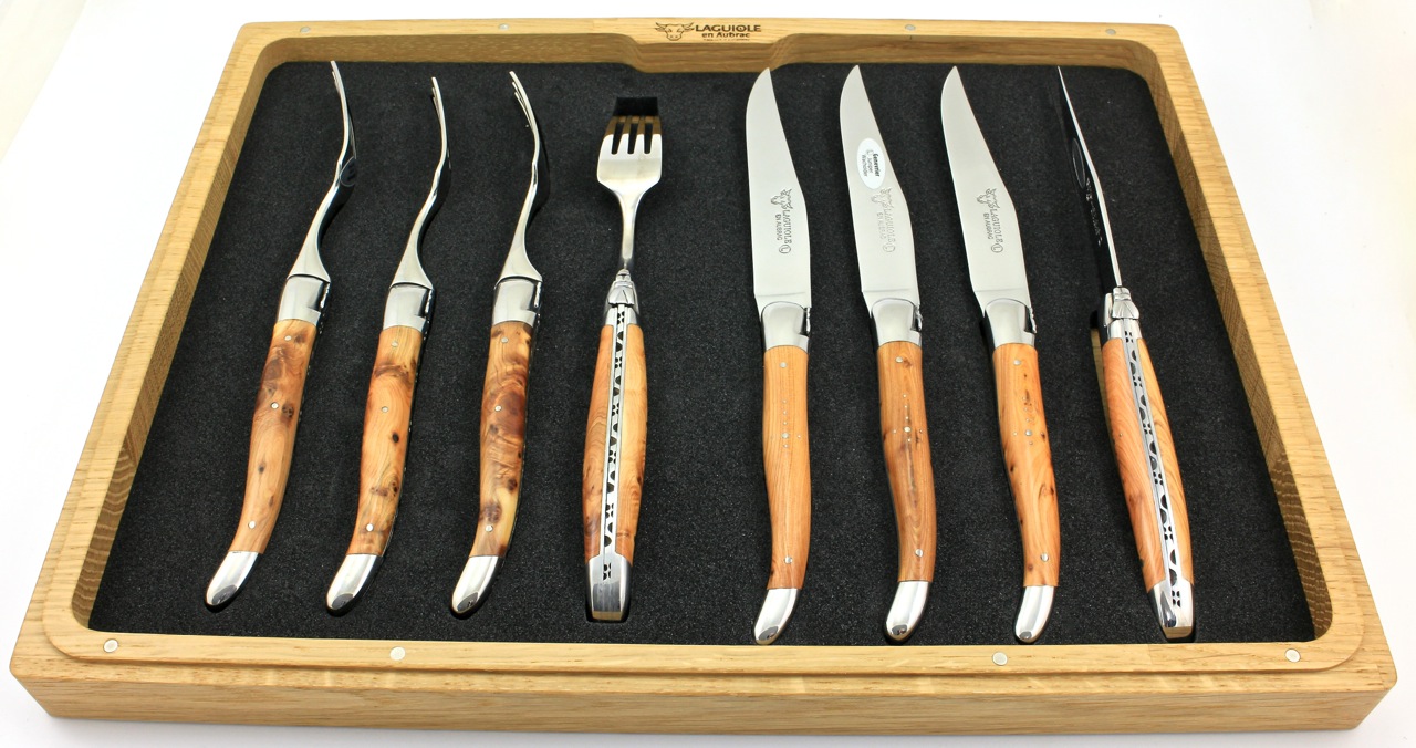 8er-Box-GEI-poliert-2Z5BlsrjL1Fxpm Laguiole en Aubrac  12-teiliges Laguiole Besteckset Wacholderholz poliert für 6 Personen