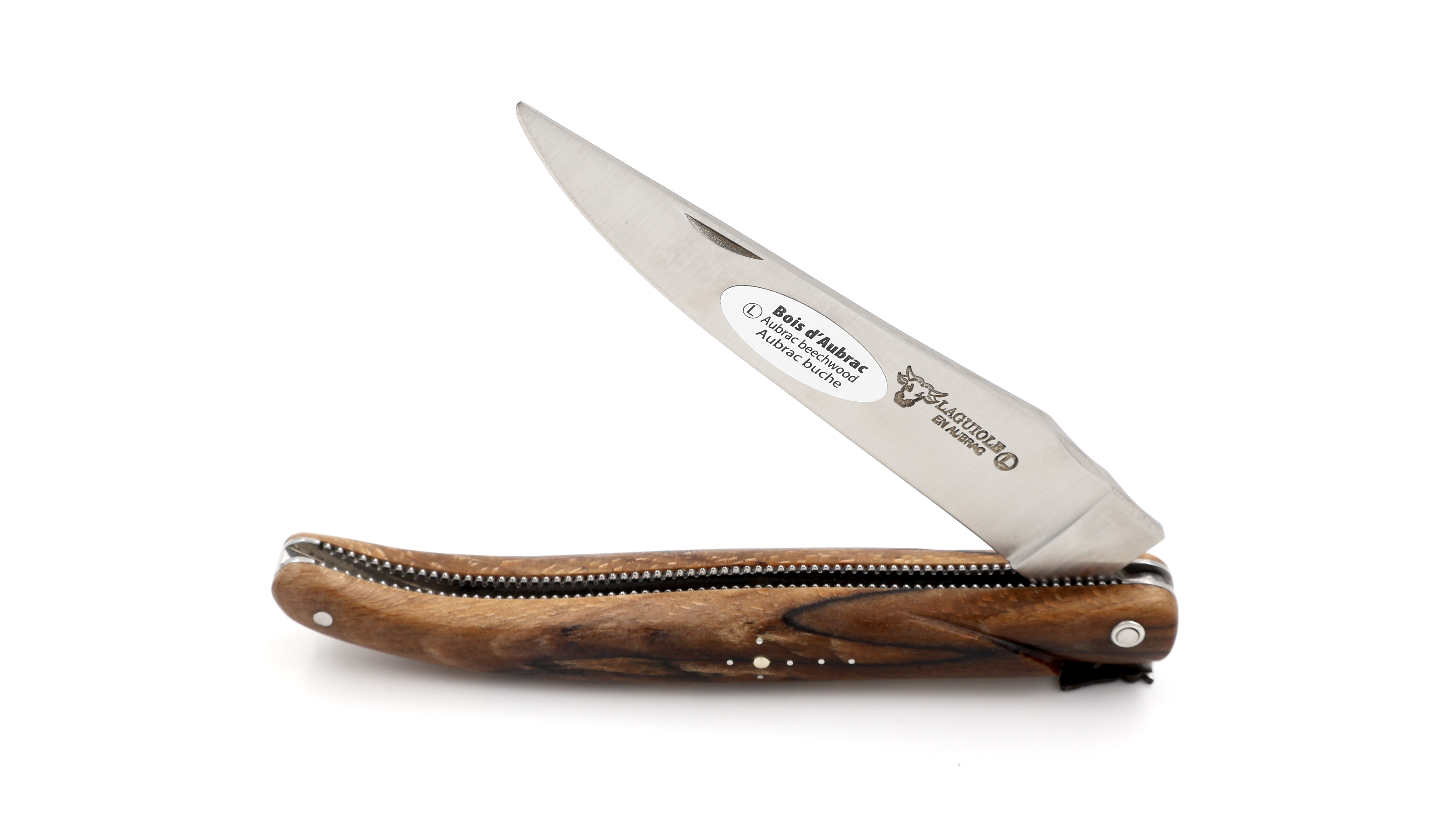 Laguiole en Aubrac Modell Perle Aubrac Holz guillochiert massiver Griff 12 cm