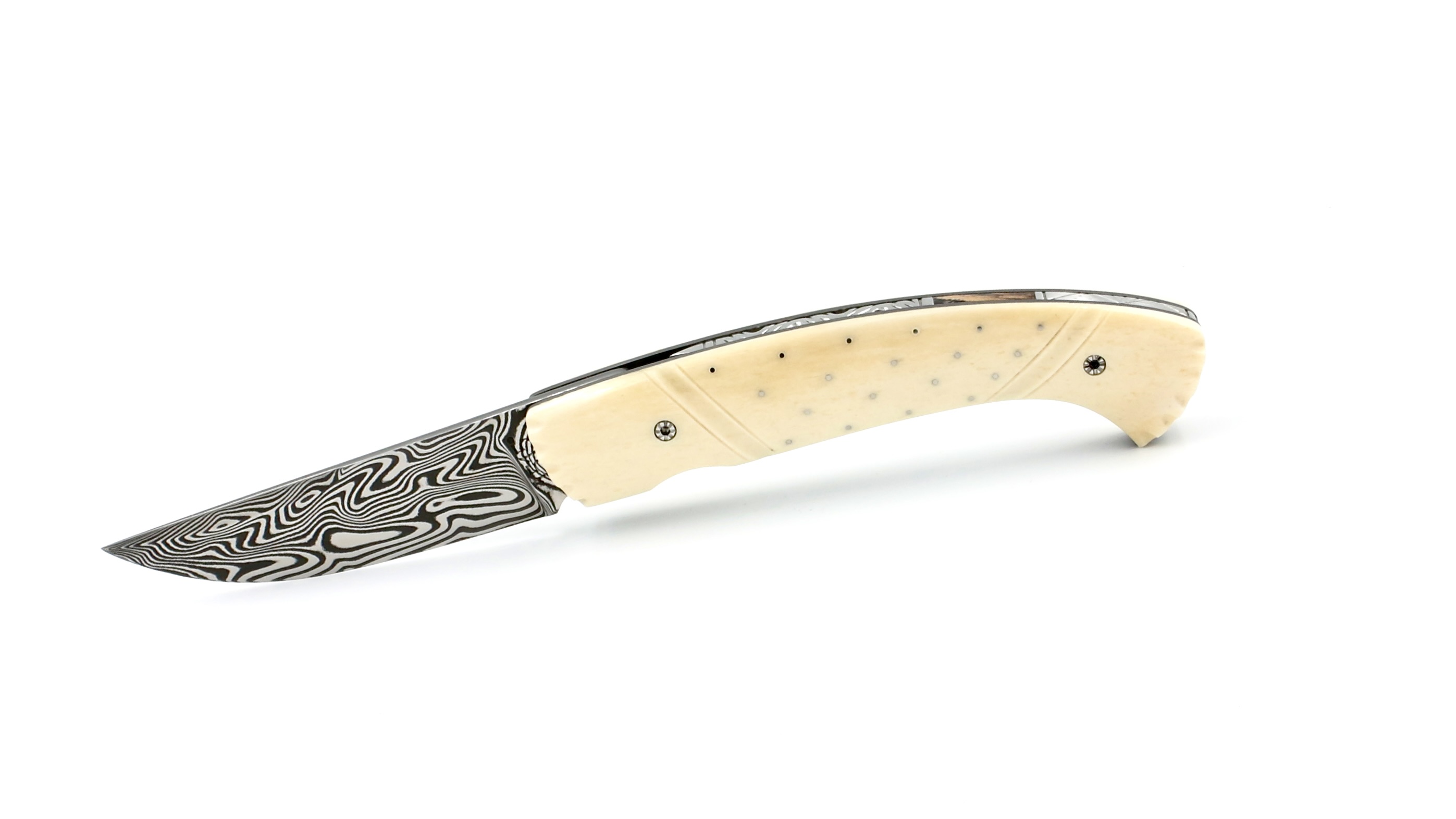 MANU LAPLACE 1515 INUIT CLOUTÉ Rentierknochen Damast MANU LAPLACE 1515 INUIT CLOUTÉ Rentierknochen Damast