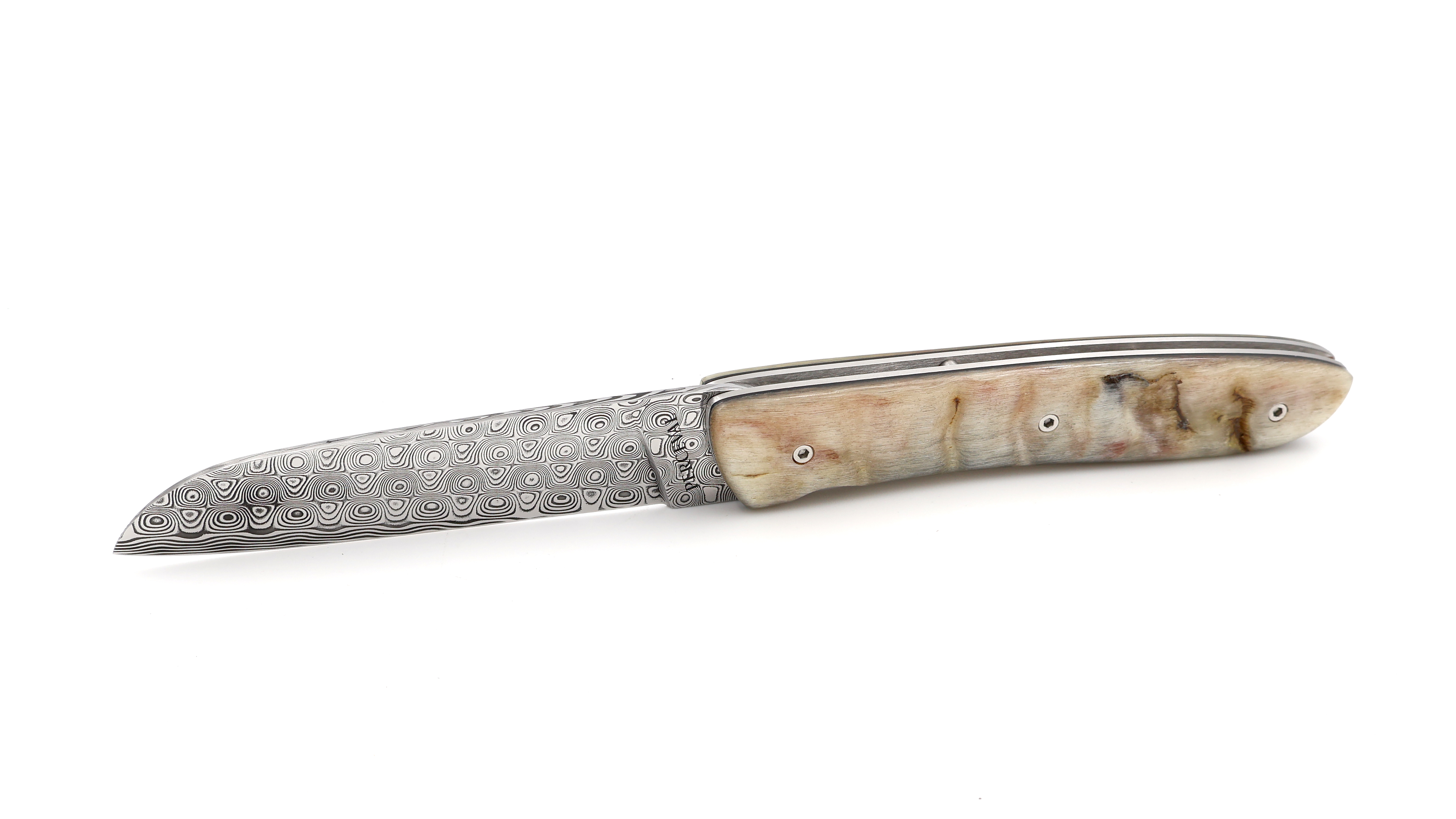 PERCEVAL L08 damascus Ram horn light
