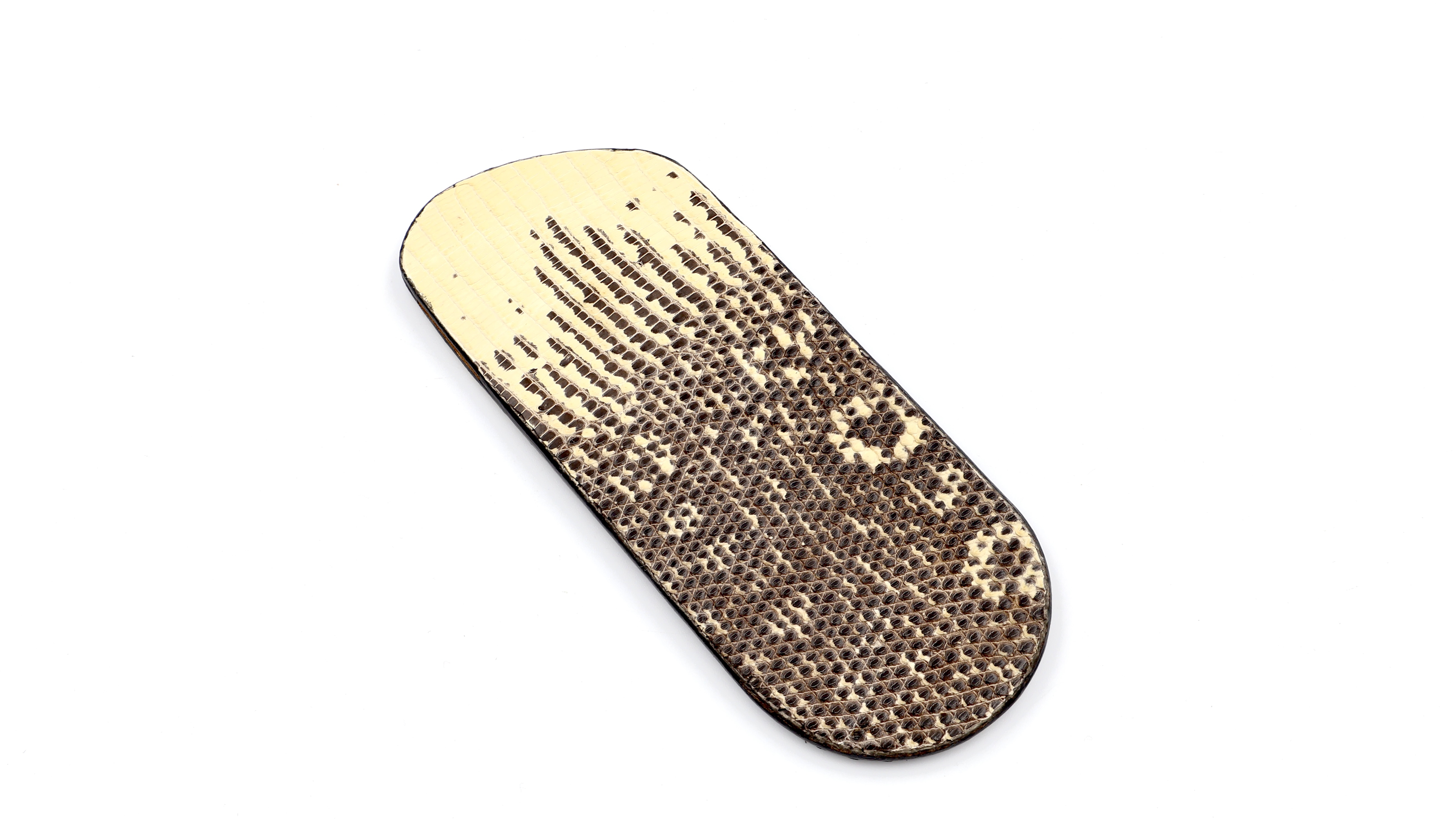 Atelier N°7 Stecketui Echsenleder beige-braun 14 cm     