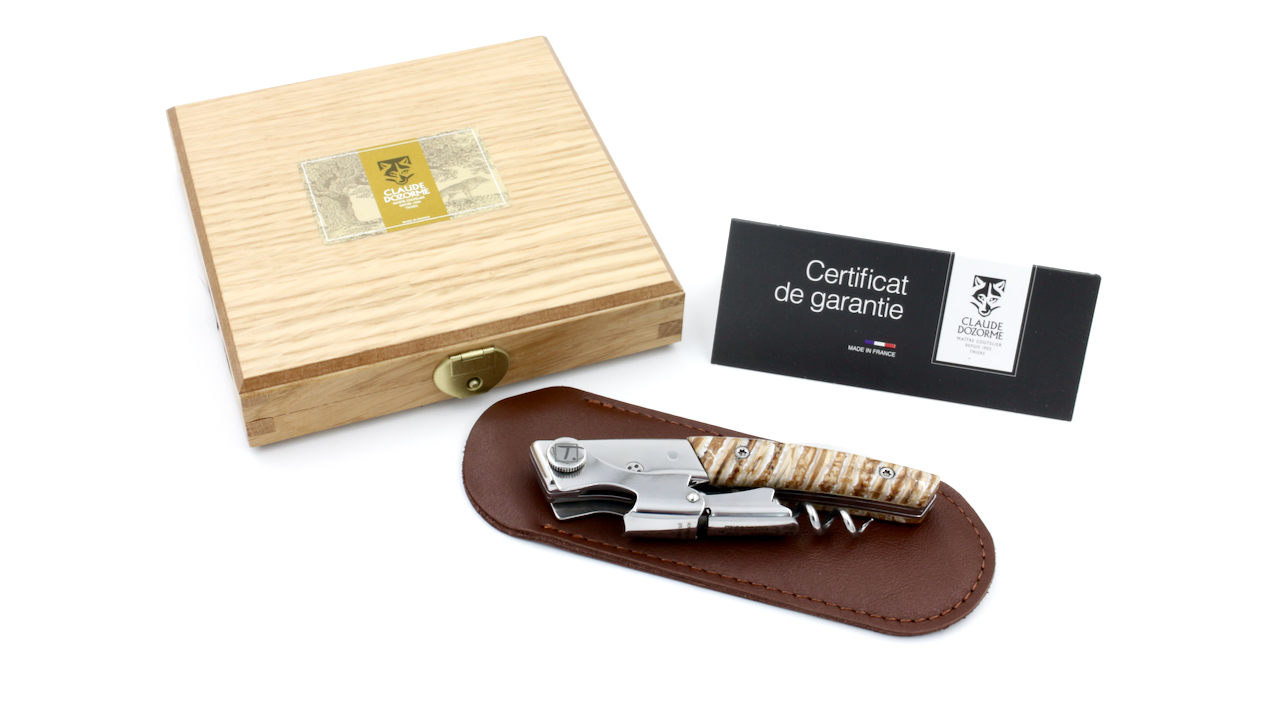 IMG_6800 Claude DOZORME Thiers Sommeliermesser LUX Mammutbackenzahn beige