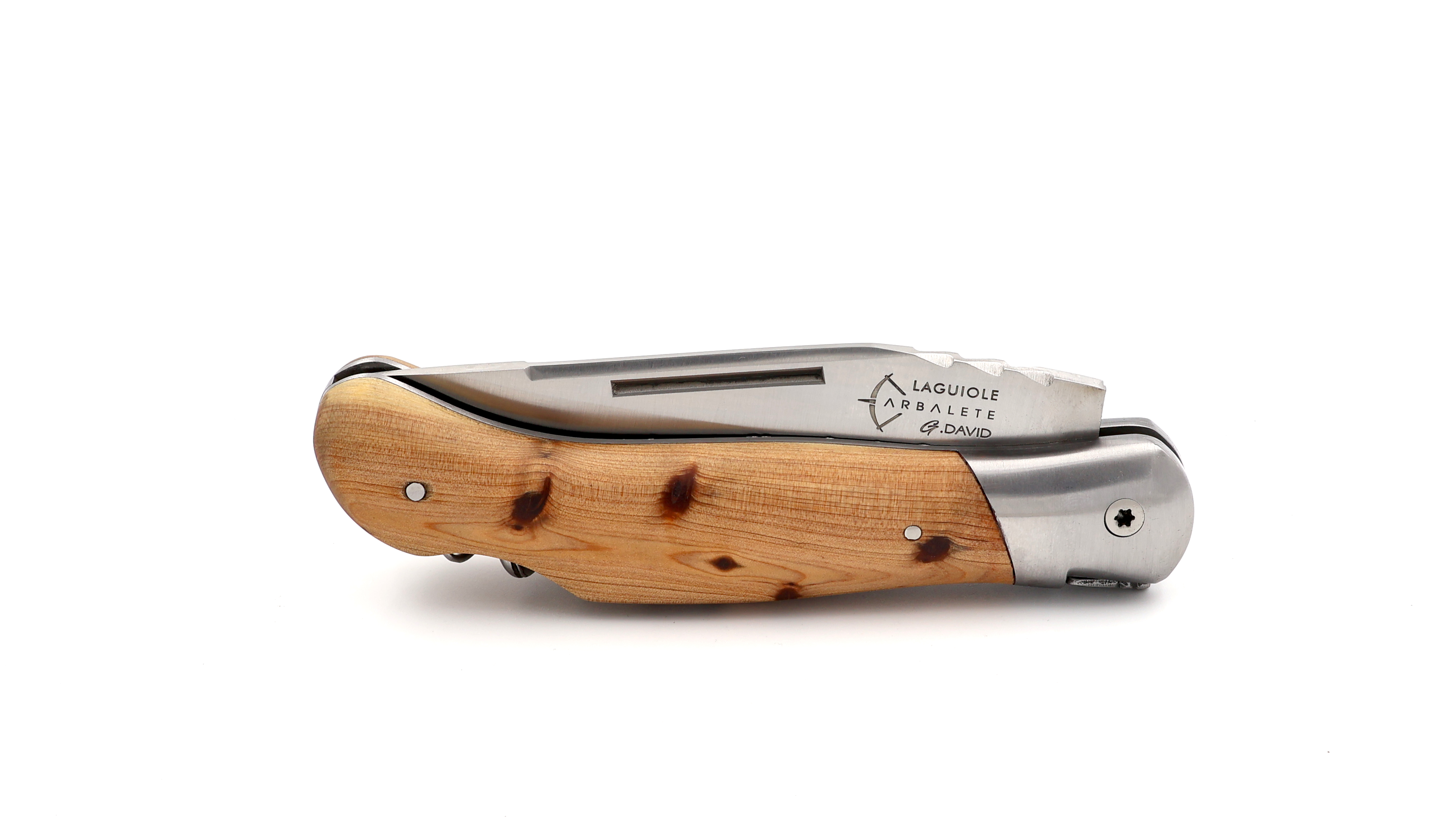 ARBALETE G. David Laguiole hunting knife NATURE with corkscrew juniper