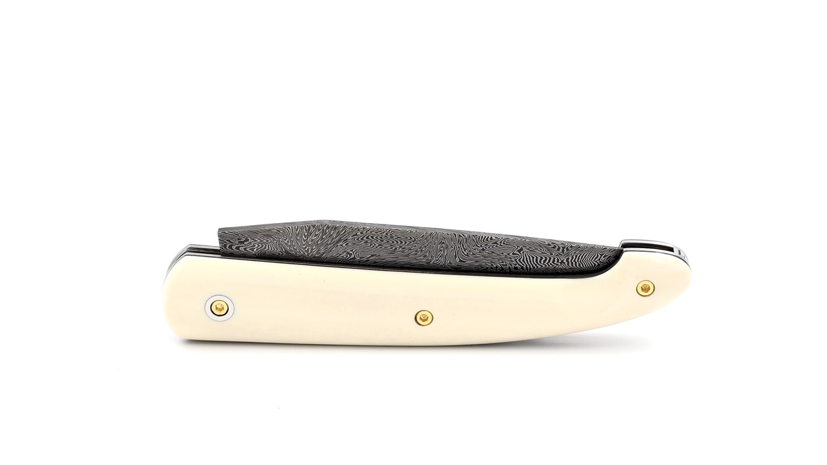 Atelier Odae Le PASSAGER mammothivory mosaik-damascus blade