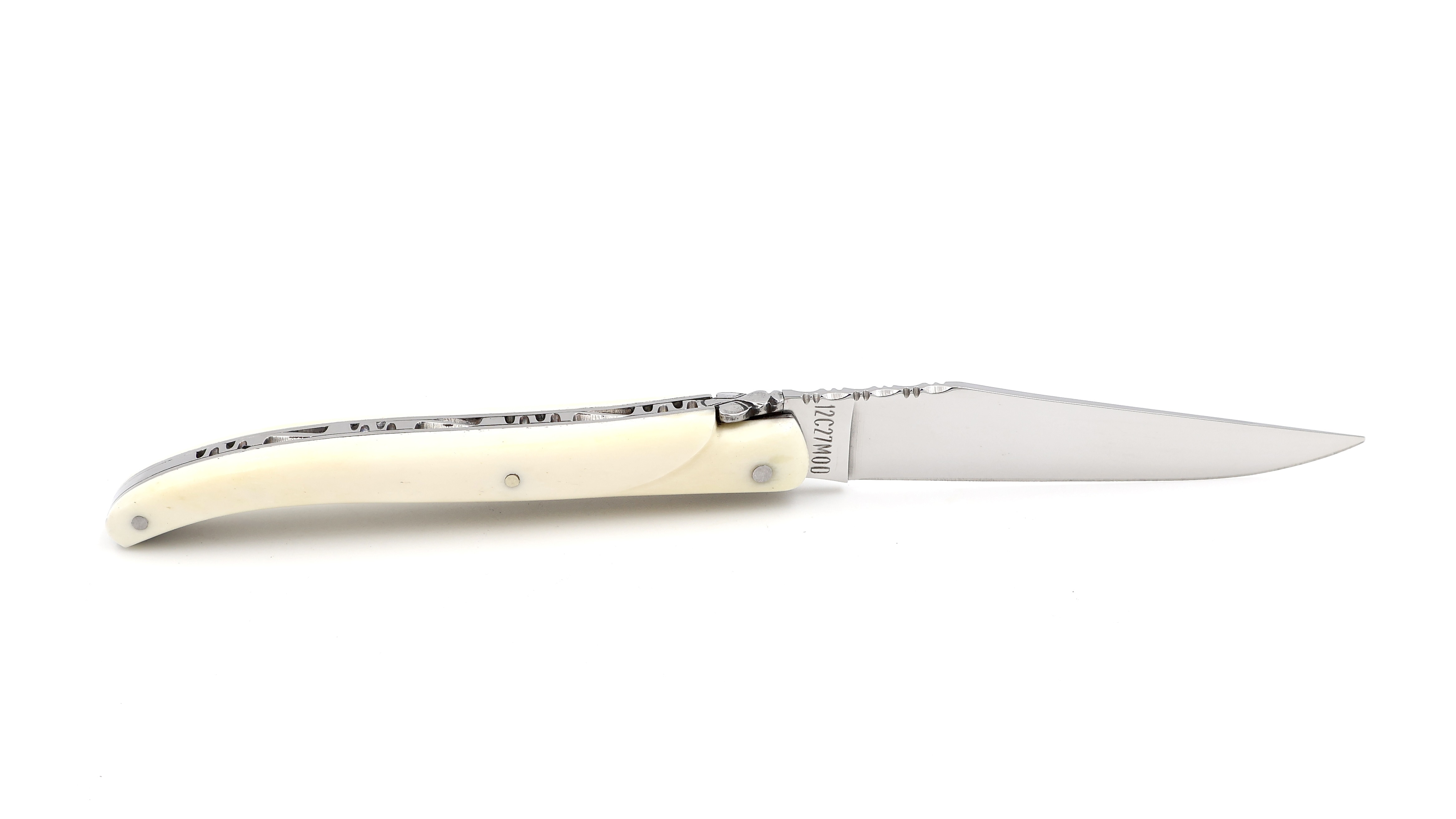Laguiole en Aubrac Knochen massiv poliert 10 cm