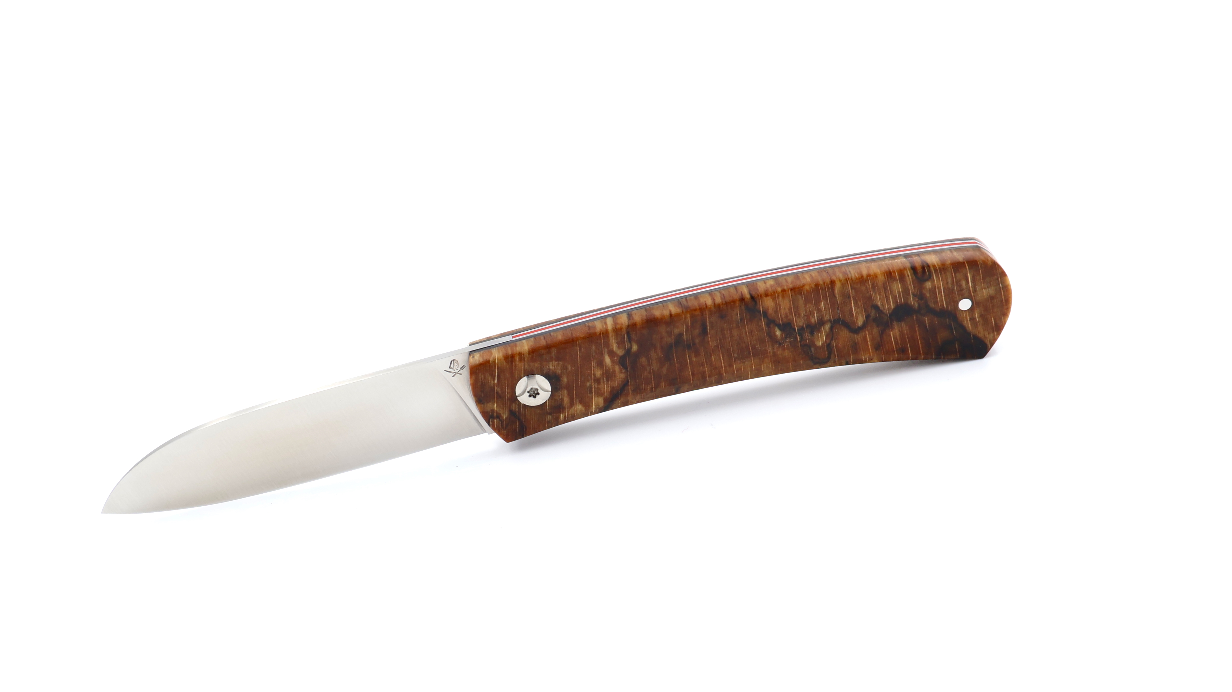 Roland LANNIER Spring Heeled Jack Taschenmesser gestockte Buche