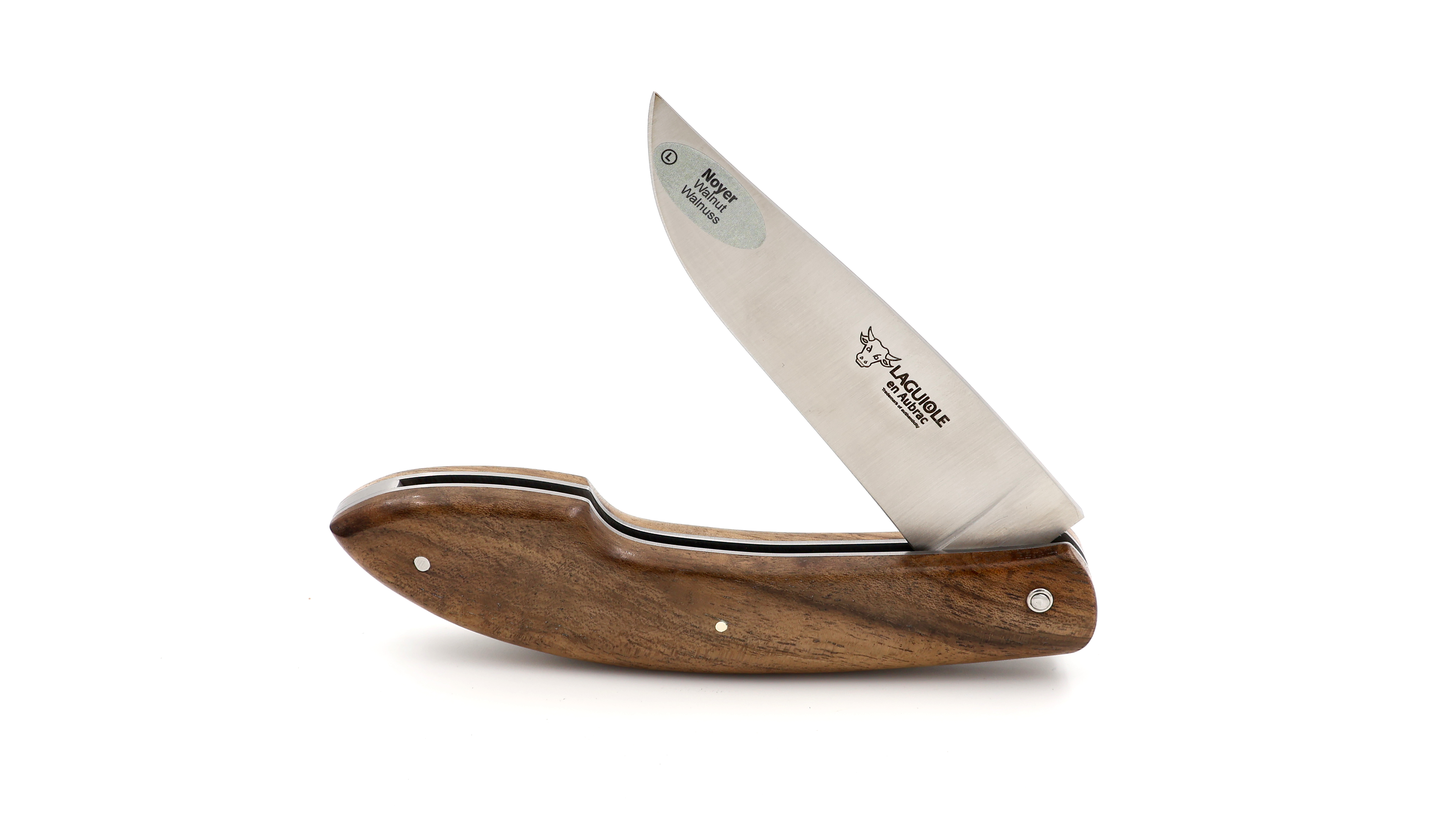 Laguiole en Aubrac Capucin Nussbaum 13 cm inklusive Gürtel Etui