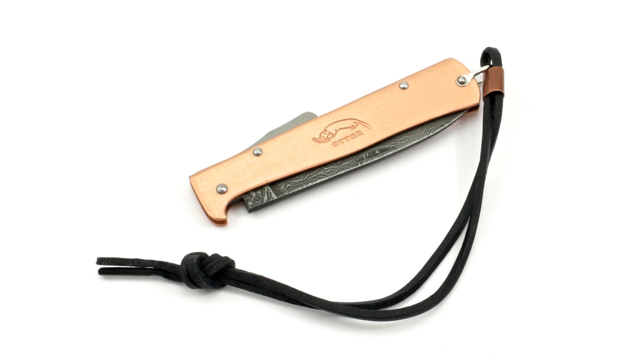 MEDKU OTTER MERCATOR Messer groß Kupfer Damastklinge