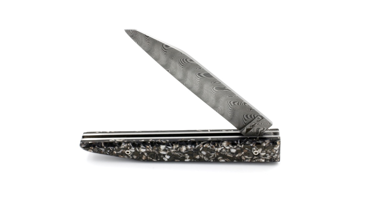 03D5D0C8-BF28-4AF4-BCF1-A86201B92208_1_105_c Charles Canon Le TERRIL Damastklinge Griff polierte Kohle und Austernschalen