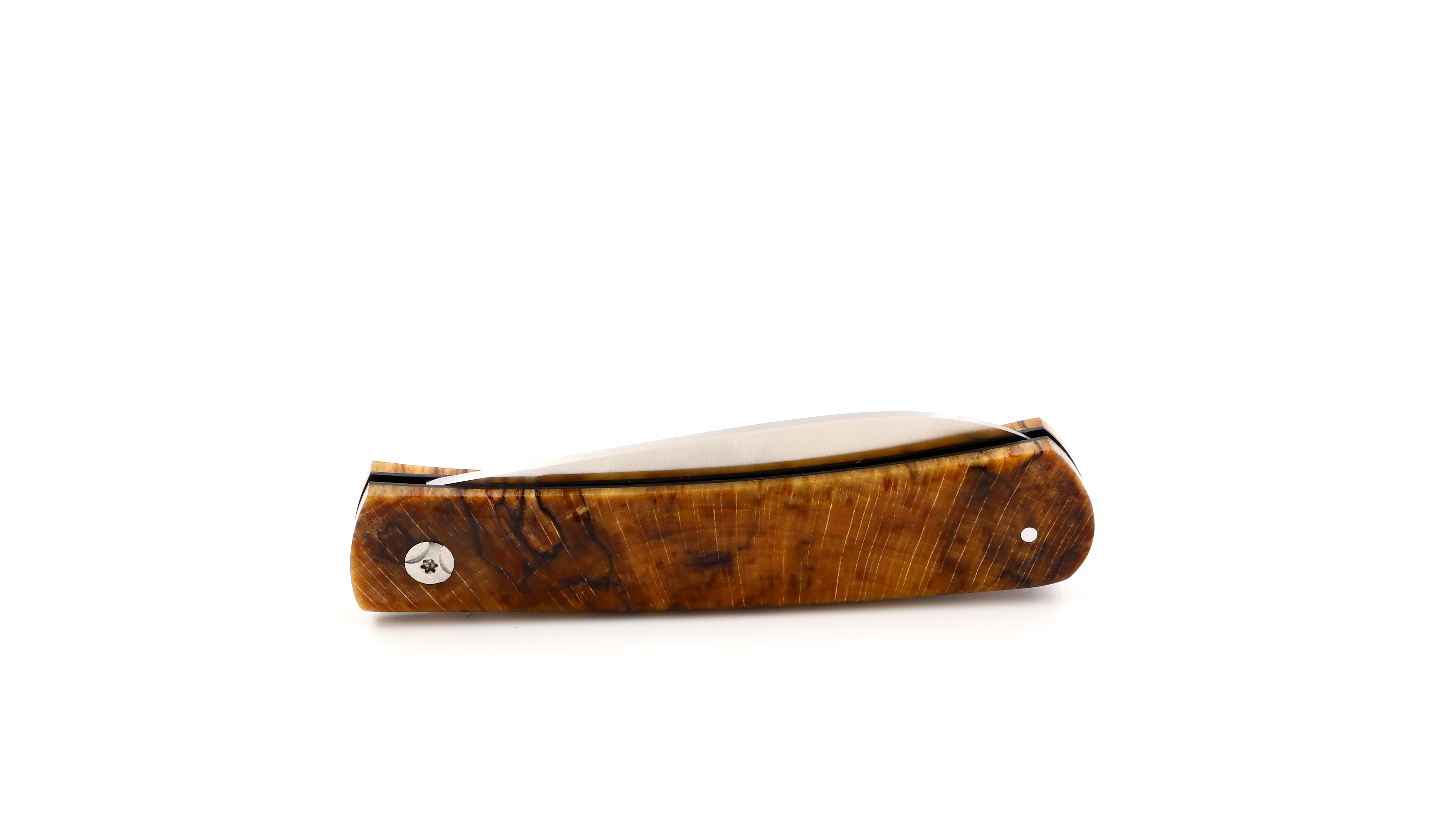 Roland LANNIER Spring Heeled Jack Taschenmesser gestockte Buche