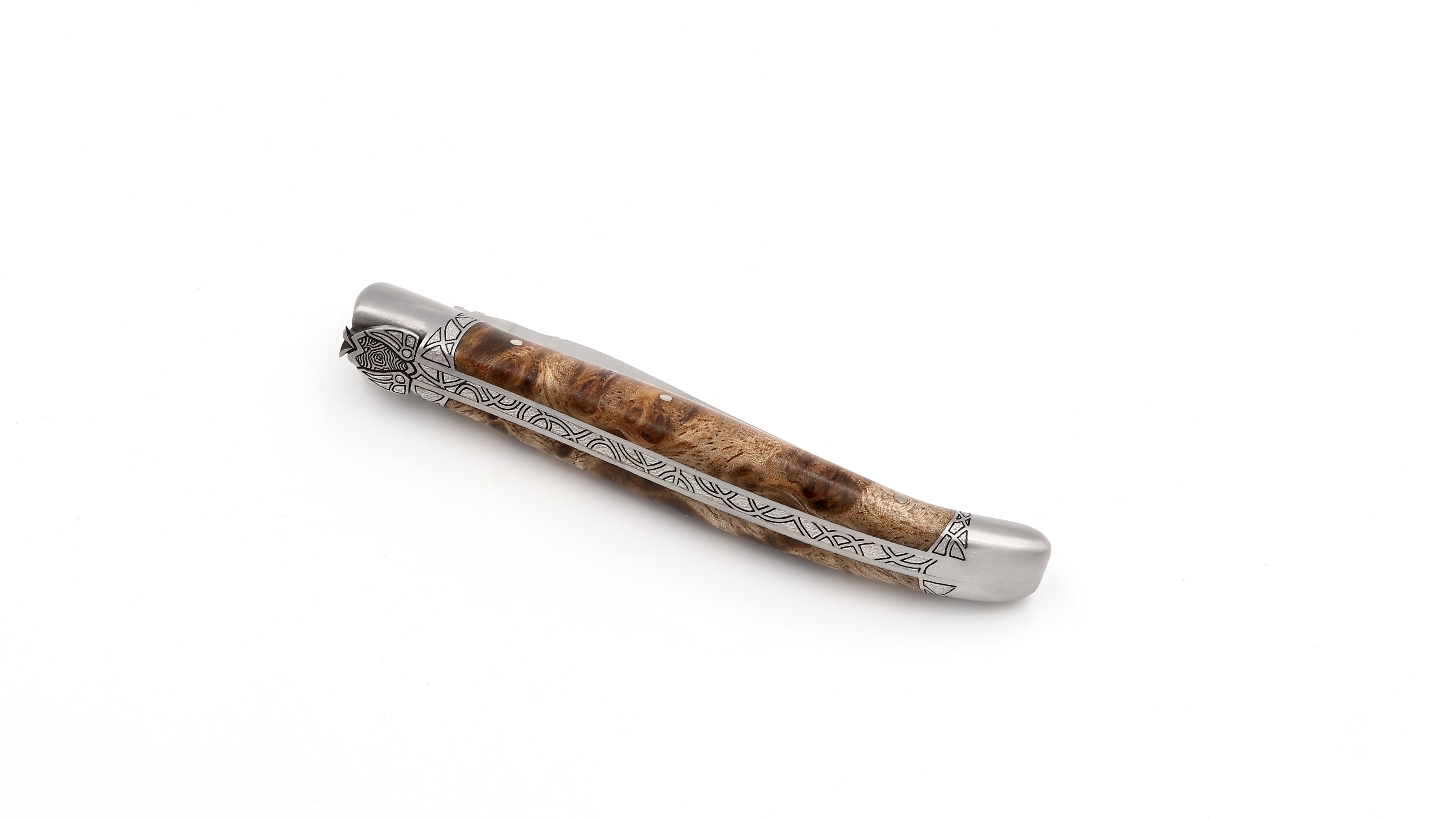 Laguiole en Aubrac master piece laguiole knife burl of albizia