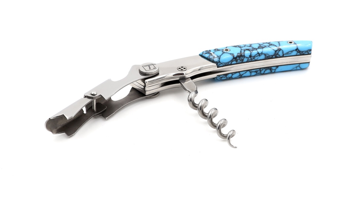 Claude DOZORME Thiers Sommeliermesser Türkisstein zweistufig