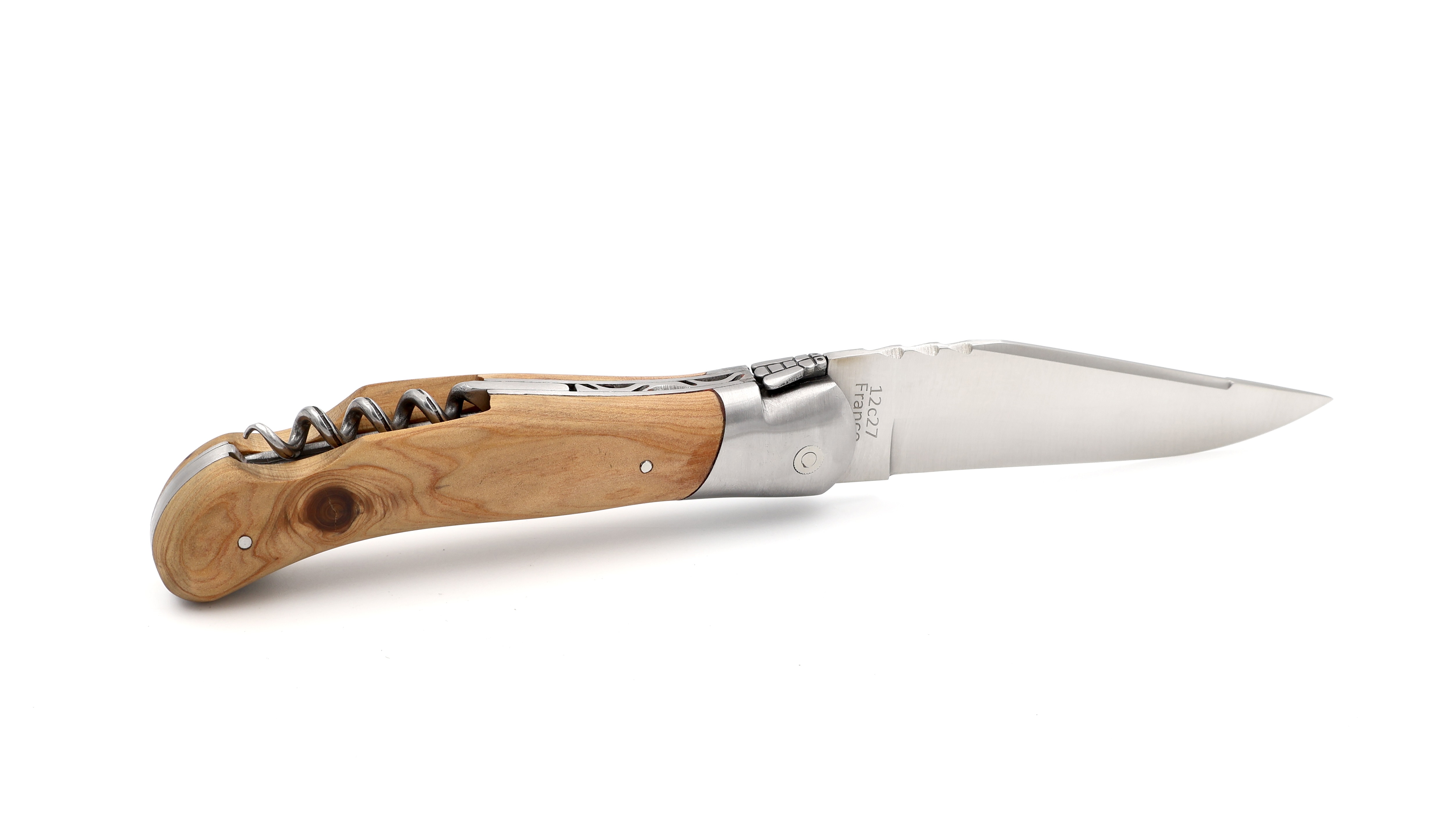 ARBALETE G. David Laguiole Jagdmesser NATURE mit Korkenzieher Wacholder 12 cm