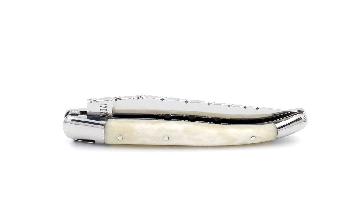 88DC031F-17E6-44F5-8B37-622C1EE191BF_1_105_c Laguiole en Aubrac Knochen komplett guillochiert 10 cm