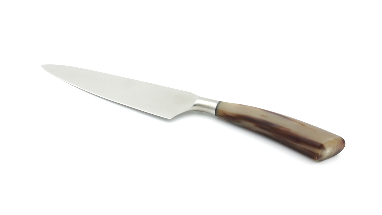 Saladini geschmiedetes Kochmesser matte Hornspitze 34 cm