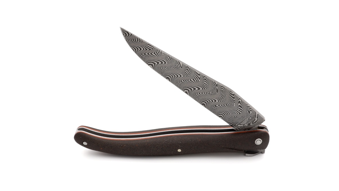 Laguiole en Aubrac Terre d'Aubrac full handle DSC® Carbondamascus 12 cm