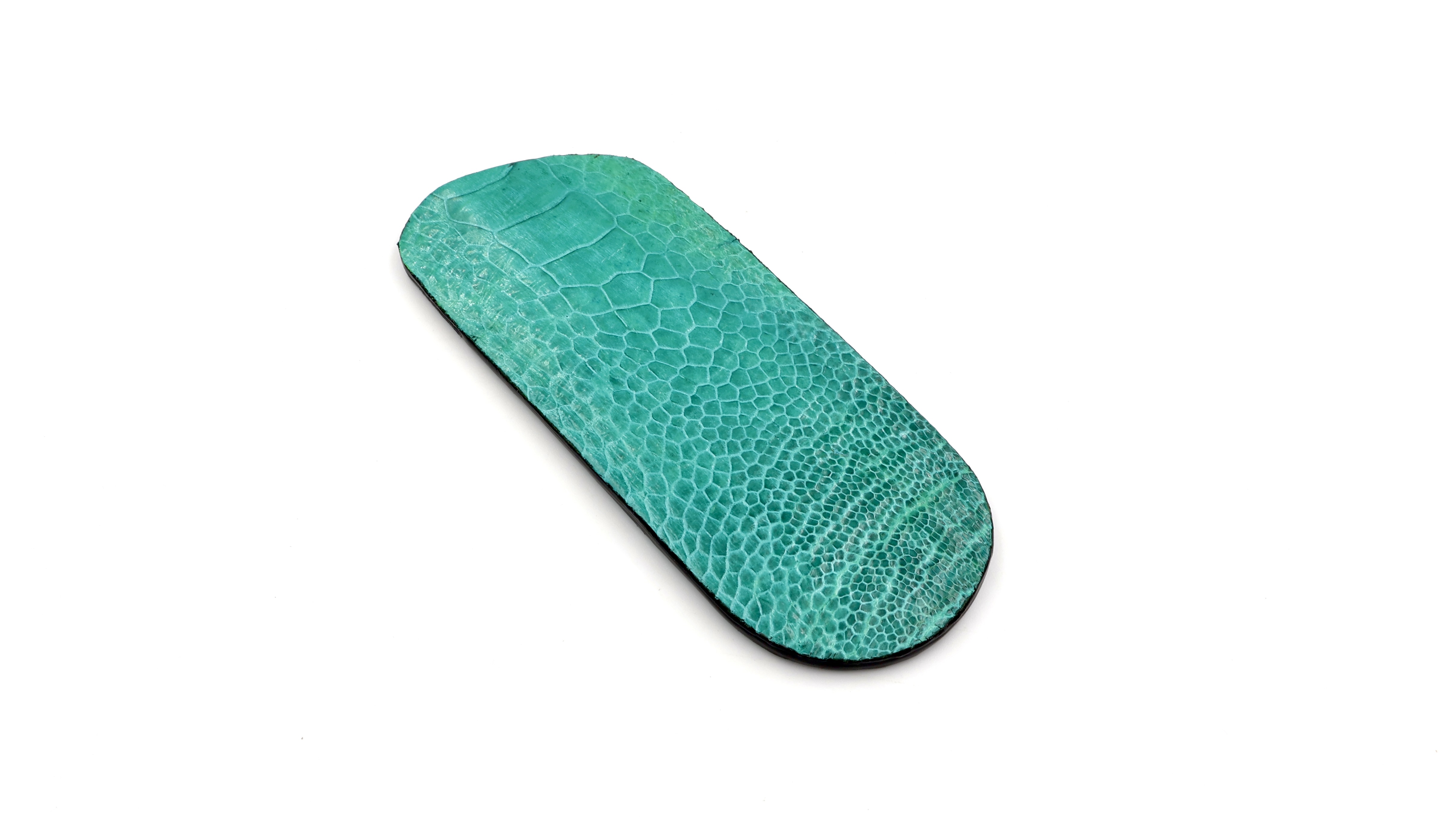 Atelier N°7 Stecketui Straussenbein Leder türkisgrün 14 cm   Atelier N°7 Stecketui Straussenbein Leder türkisgrün 14 cm