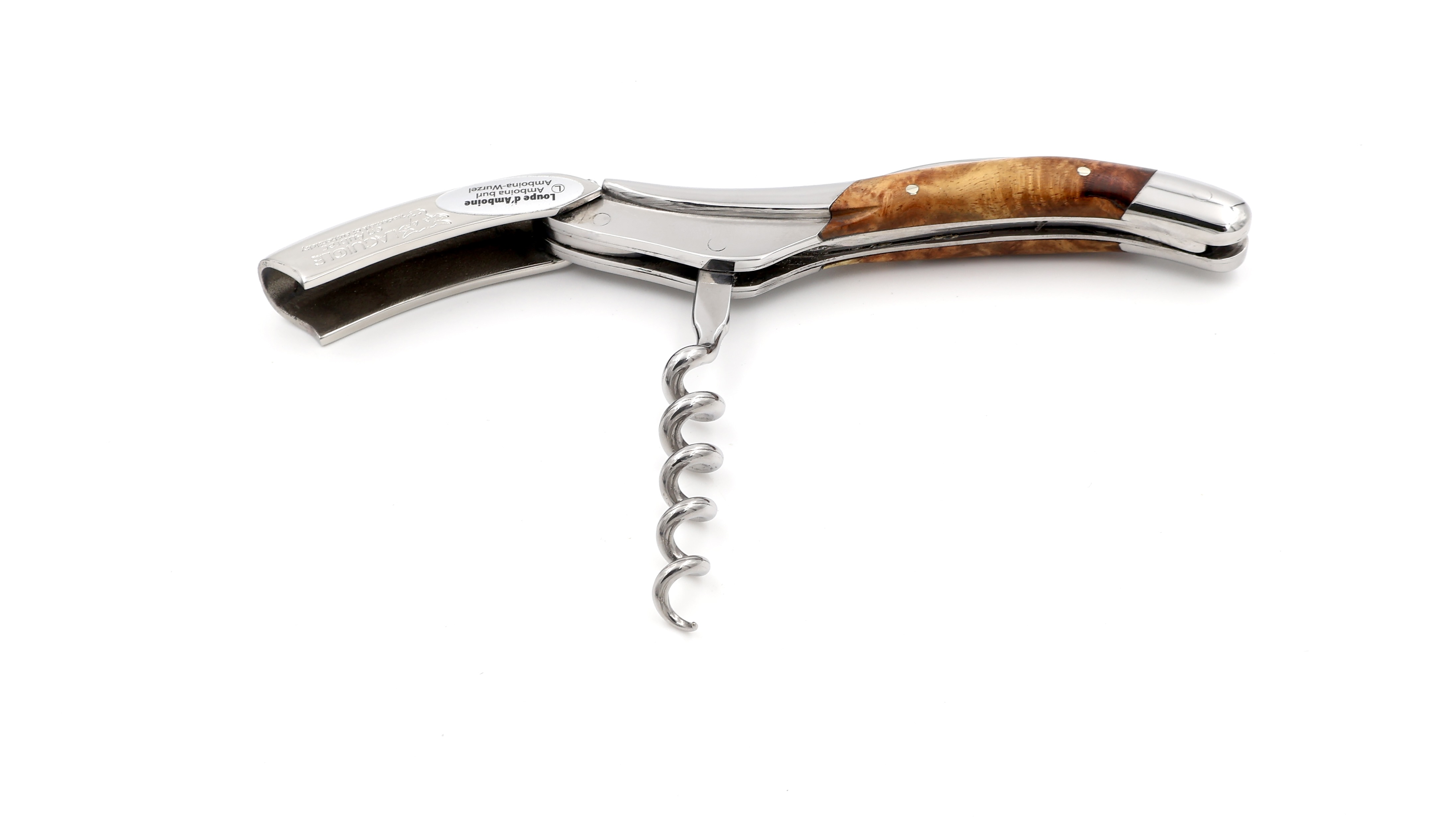 Laguiole en Aubrac Sommeliermesser Amboina Wurzelholz poliert