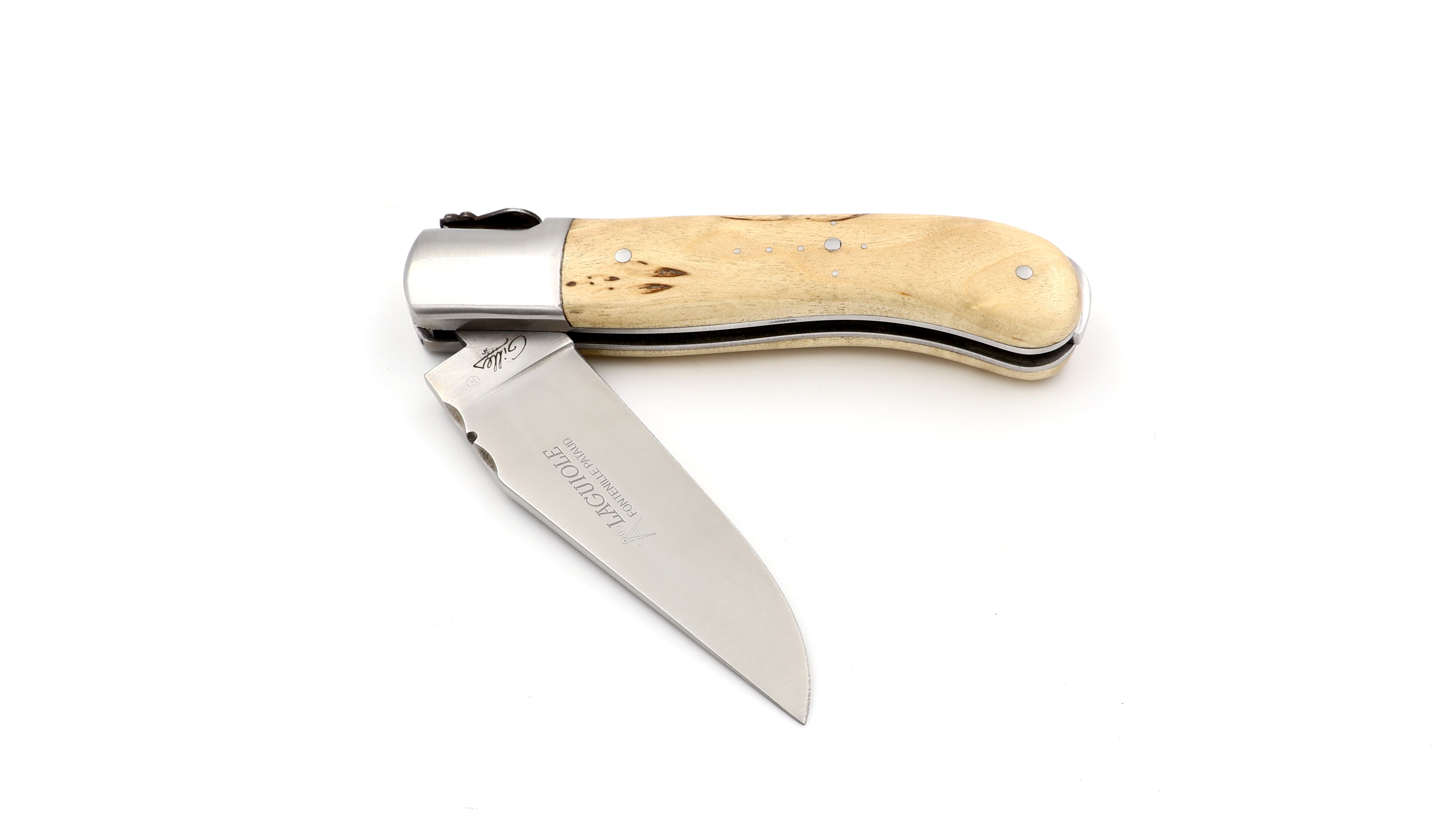 Fontenille Pataud Laguiole GENTLEMAN Maserbirke 10,5 cm  Fontenille Pataud Laguiole GENTLEMAN Maserbirke 10,5 cm