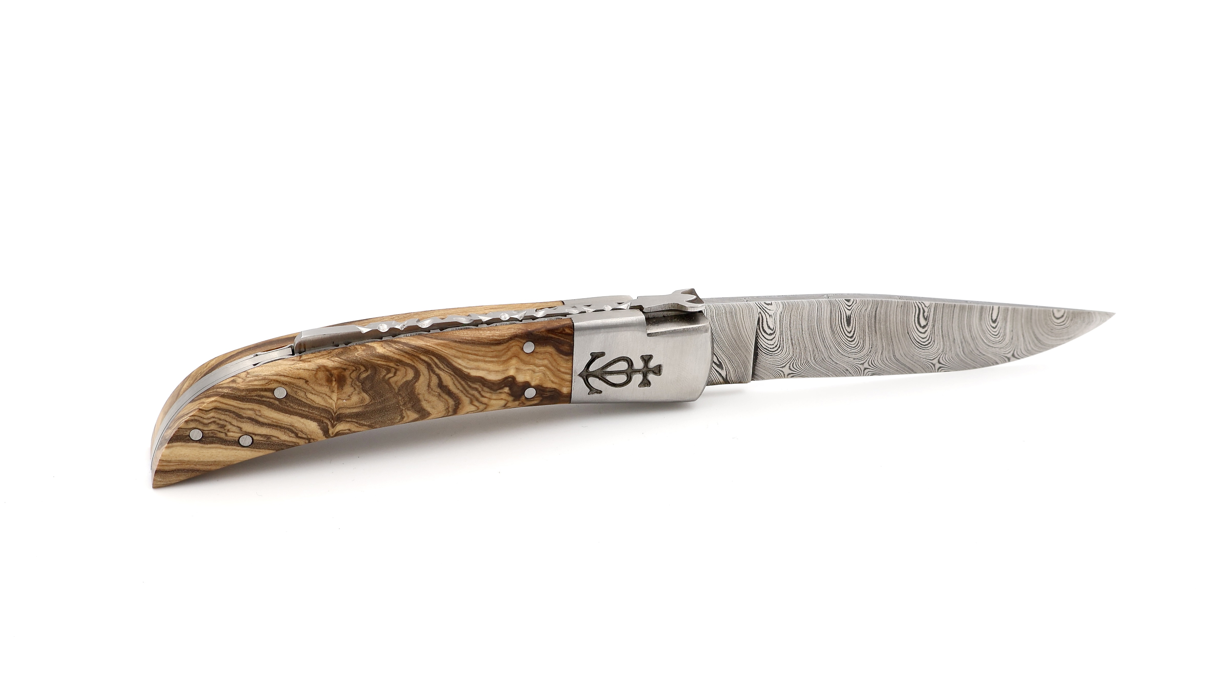 Le Camarguais Olive guillochiert Damast 12 cm