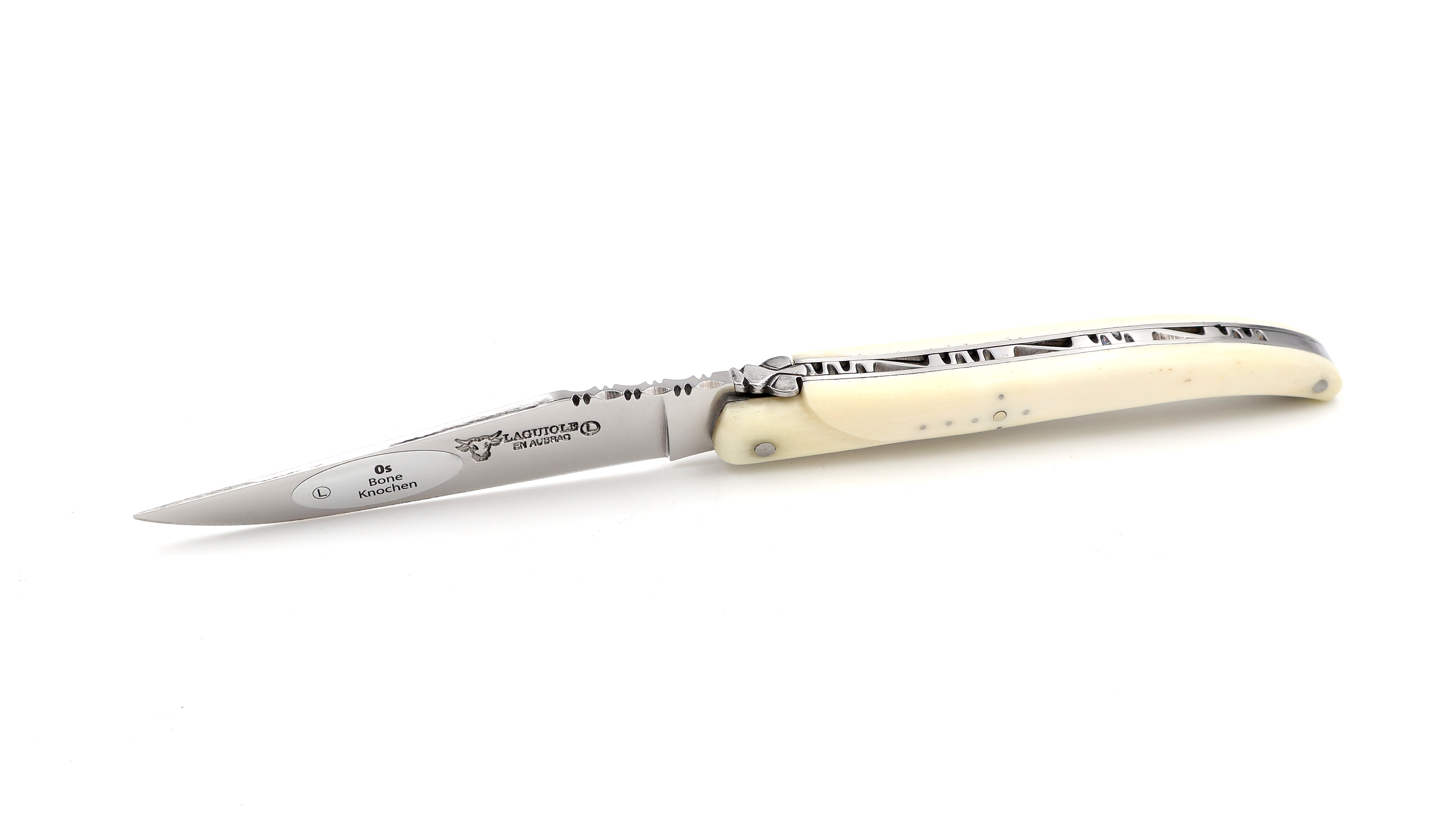 Laguiole en Aubrac bone full handle 10 cm