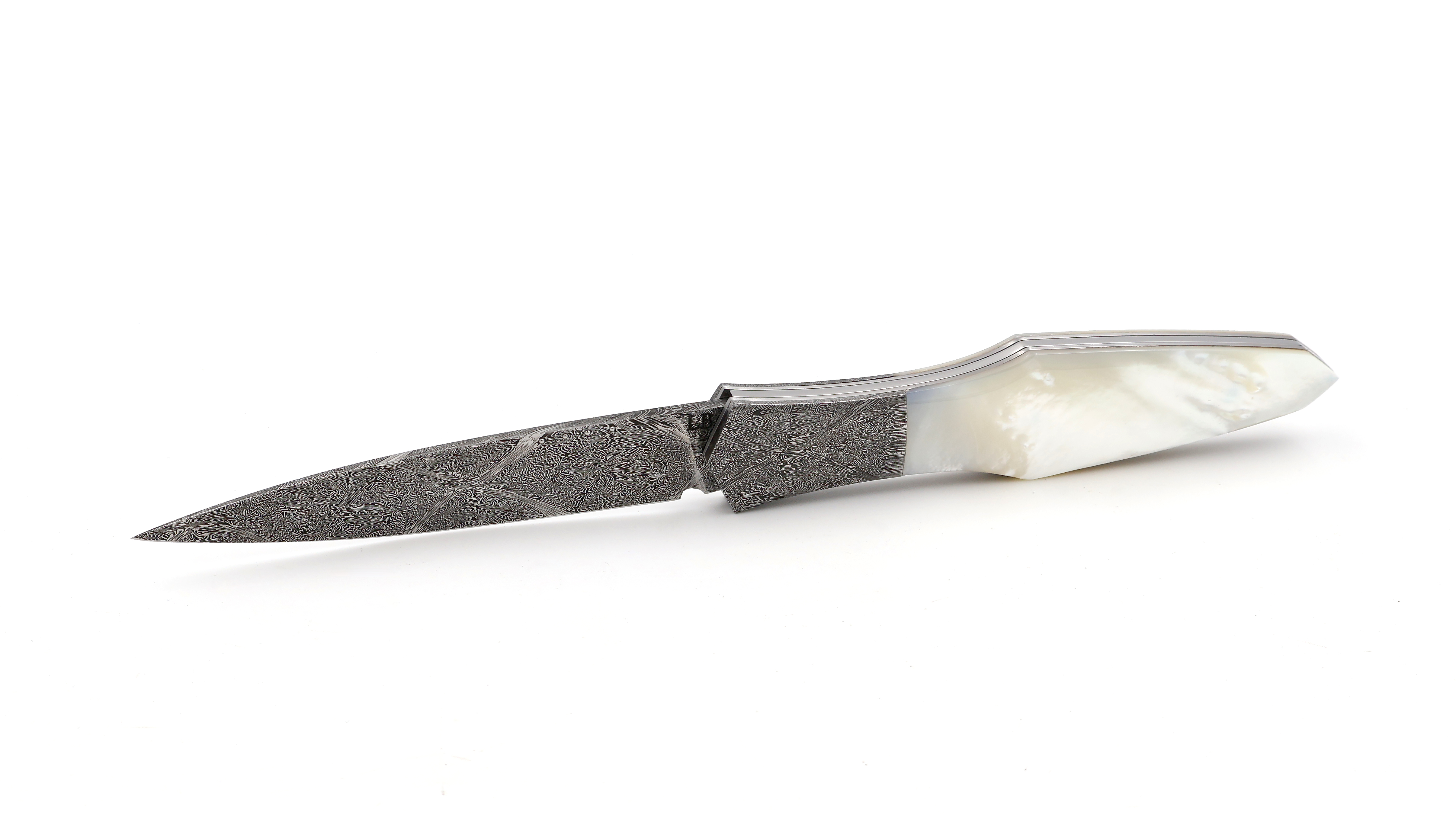 LARAUD Blades MagnaPinna Perlmutt Mosaik Damastklinge und Damastbacken