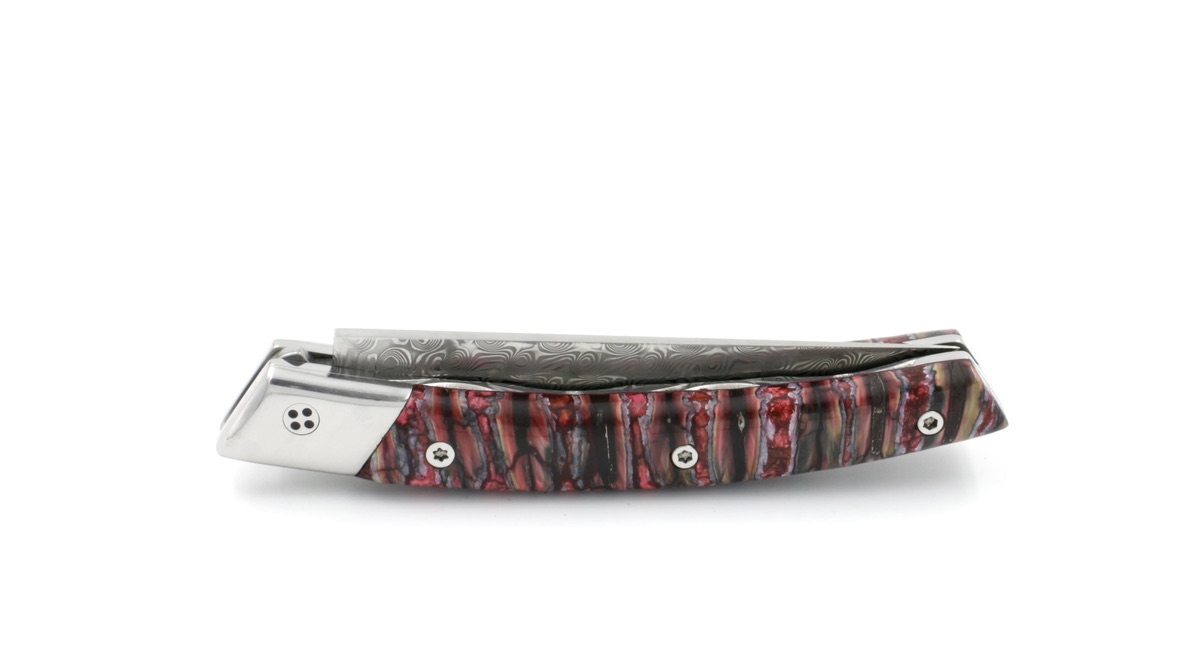 5F2E6AC4-EE70-418A-A714-1EEBFE6E6D8B_1_105_c Claude DOZORME Thiers RLT L'ATLIER Mammutbackenzahn rot Damastklinge