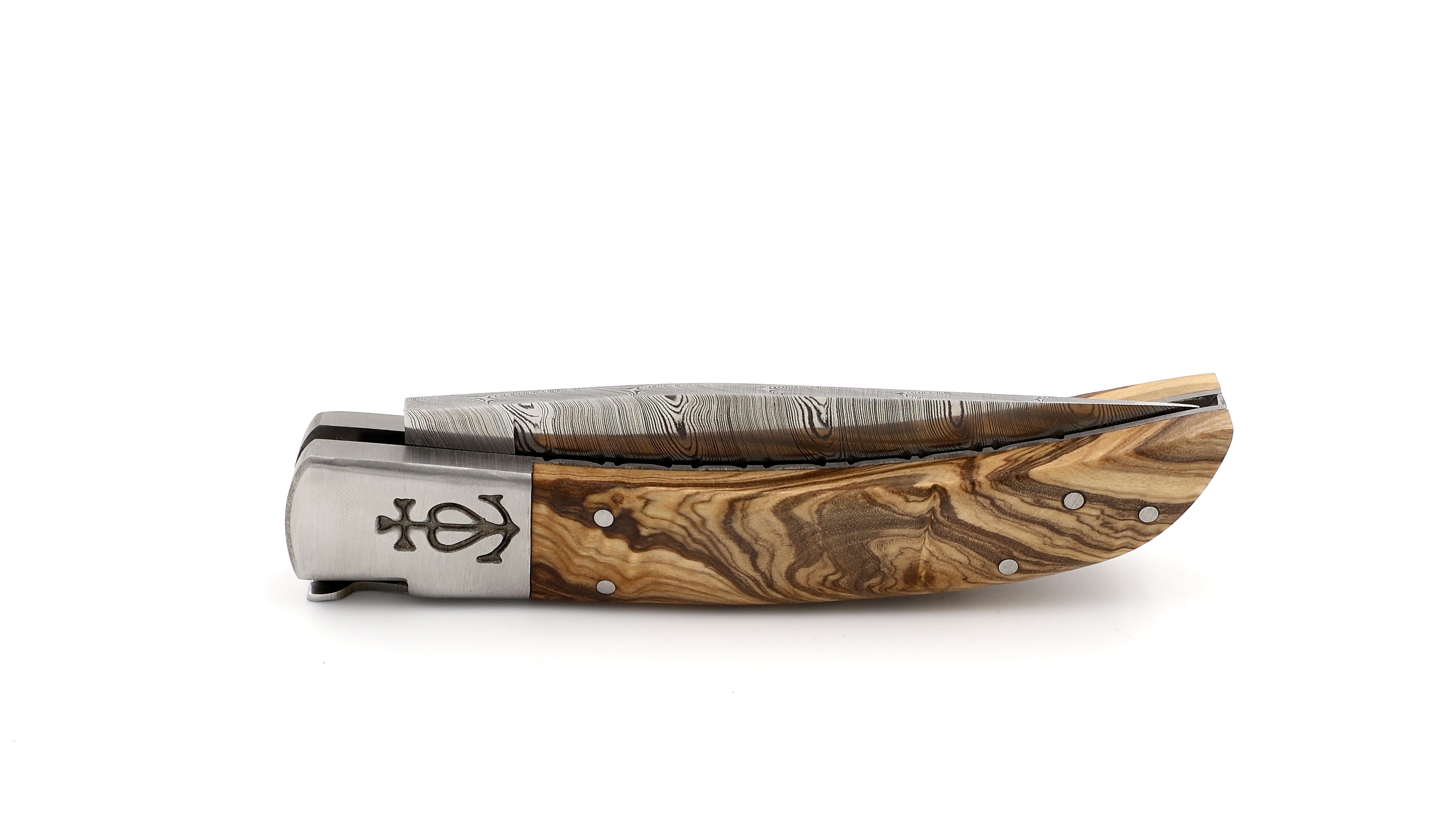 Le Camarguais Olive guillochiert Damast 12 cm