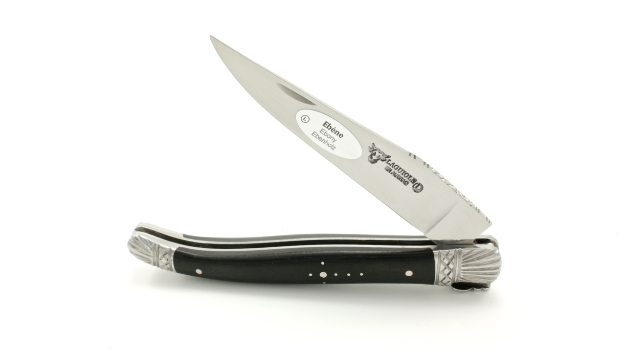 Laguiole en Aubrac bolsters Saint Jaques Ebony 12 cm