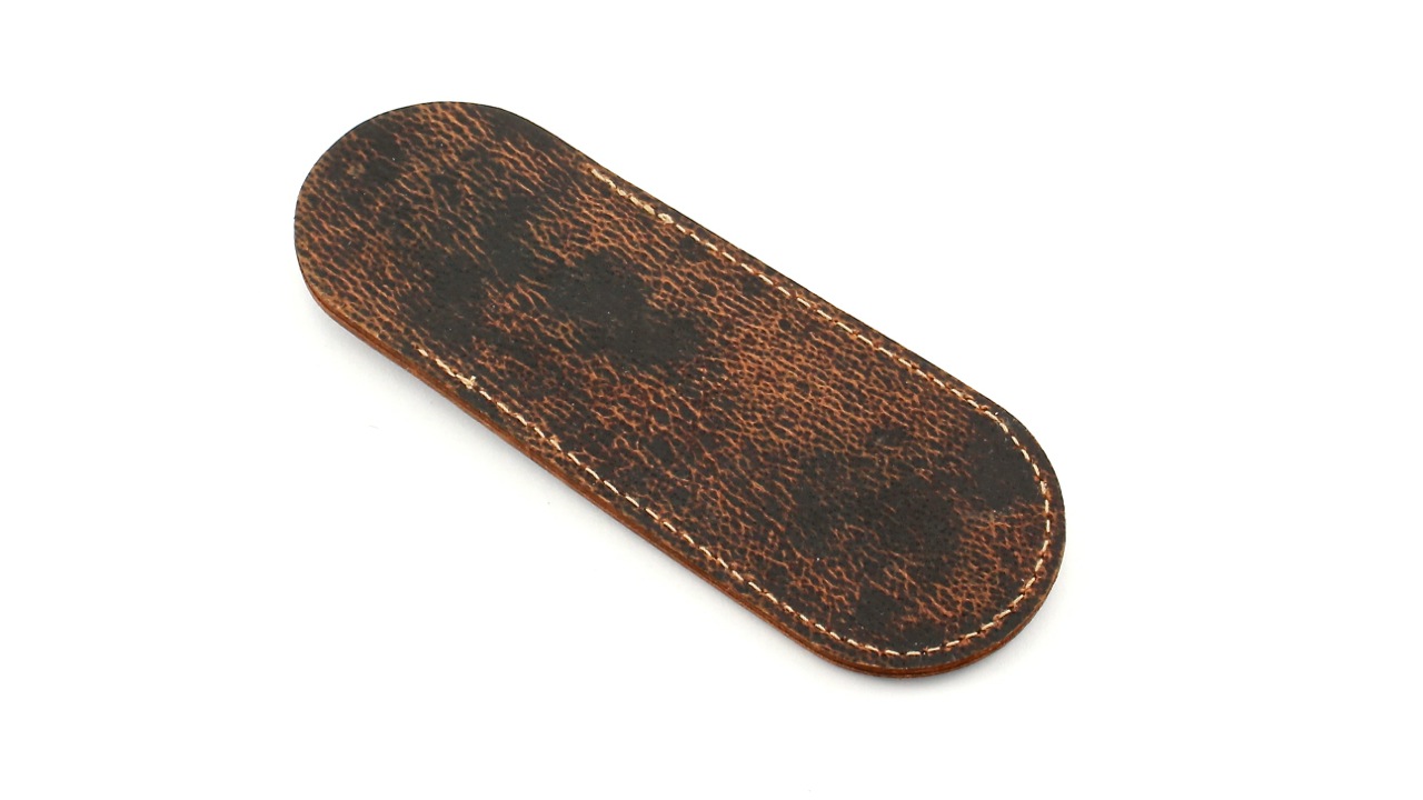 Robert Klaas Kamelleder Etui Vintage 12 cm