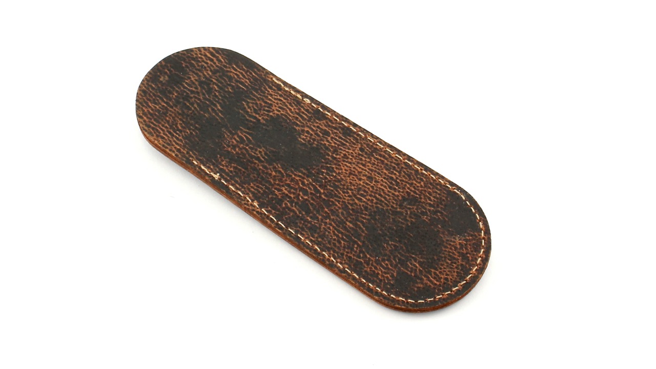 9238-54-2 Robert Klaas Kamelleder Etui Vintage 12 cm