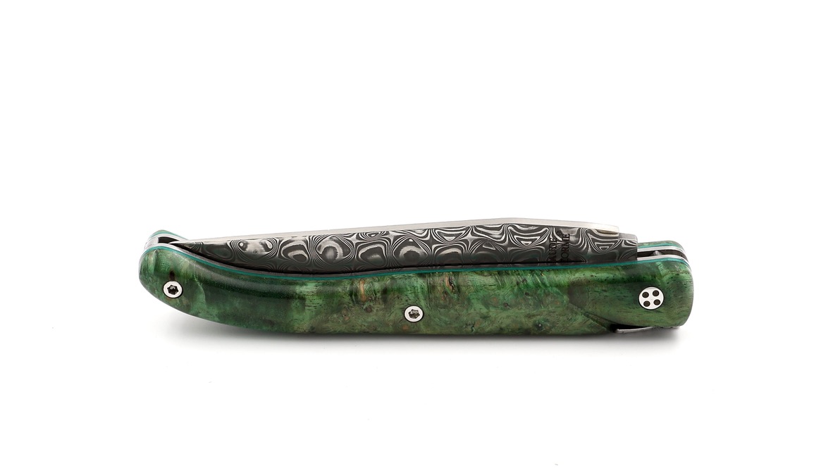 Claude DOZORME Laguiole Messer LUX Ahorn Wurzelholz 12 cm DSC® Rosendamast