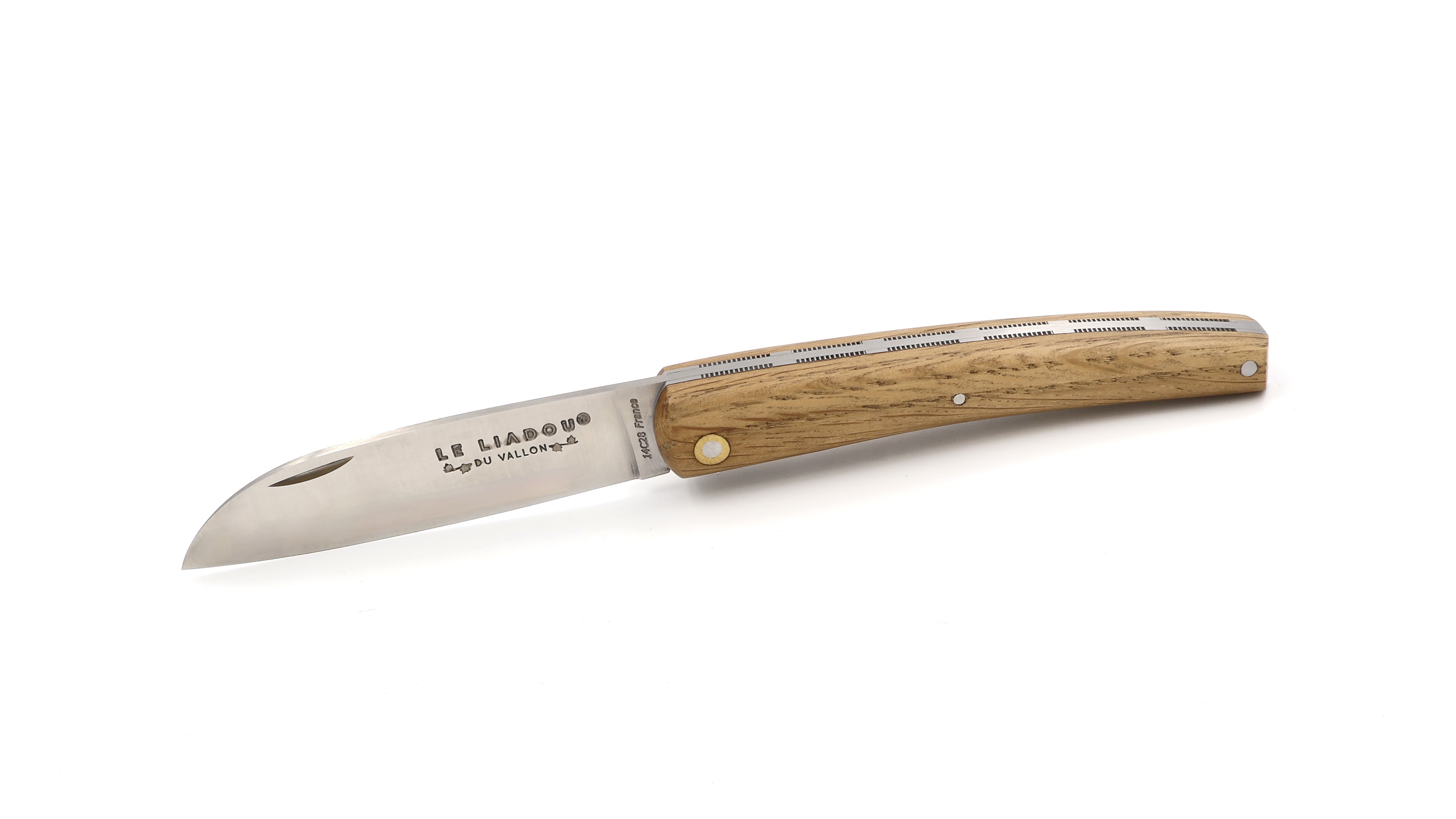 Liadou du Vallon® PETIT guillochiert  Winzermesser Fasseiche 10,5 cm Liadou du Vallon® PETIT guillochiert  Winzermesser Fasseiche 10,5 cm